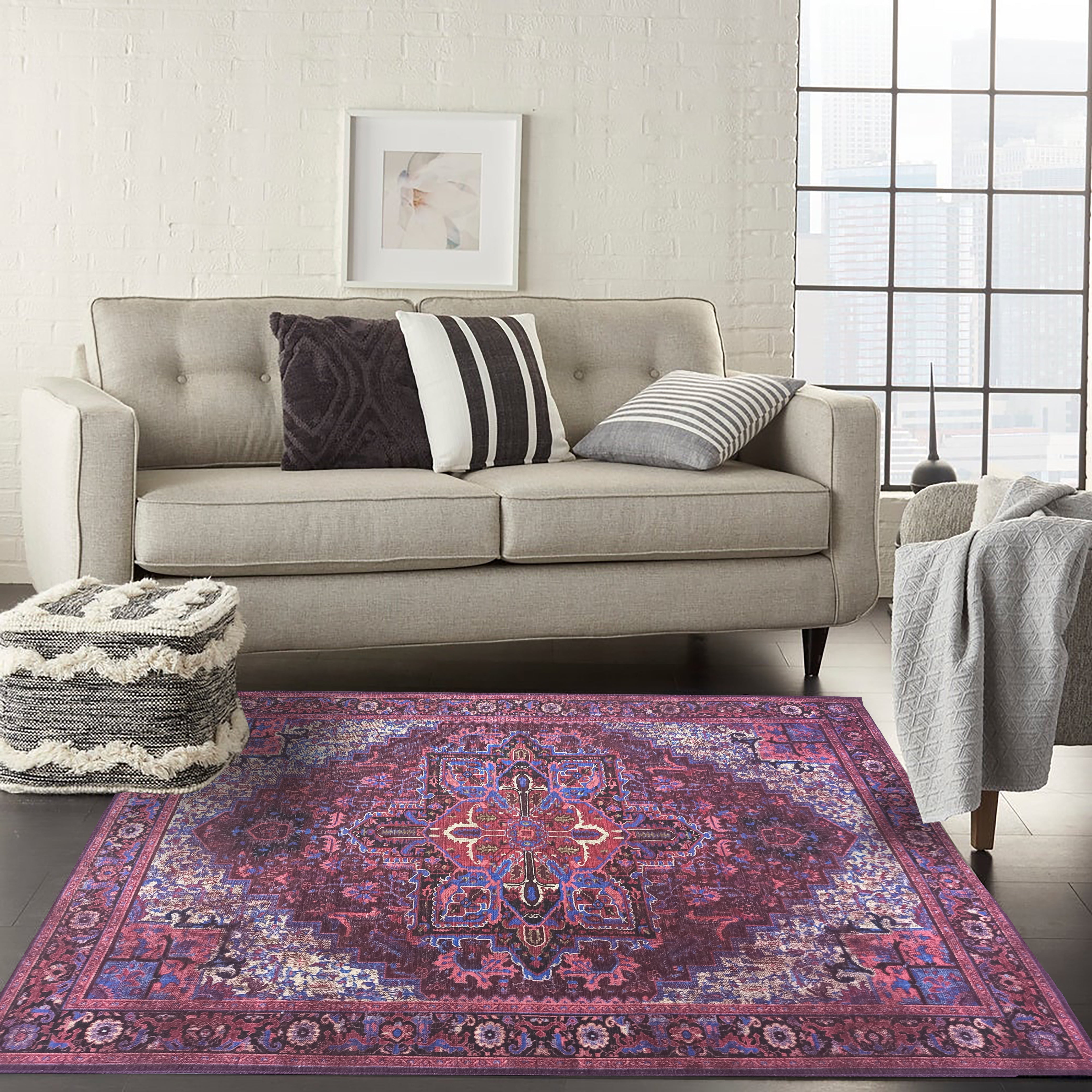 Vivianne Burgundy Maroon Red Modern Persian Rug