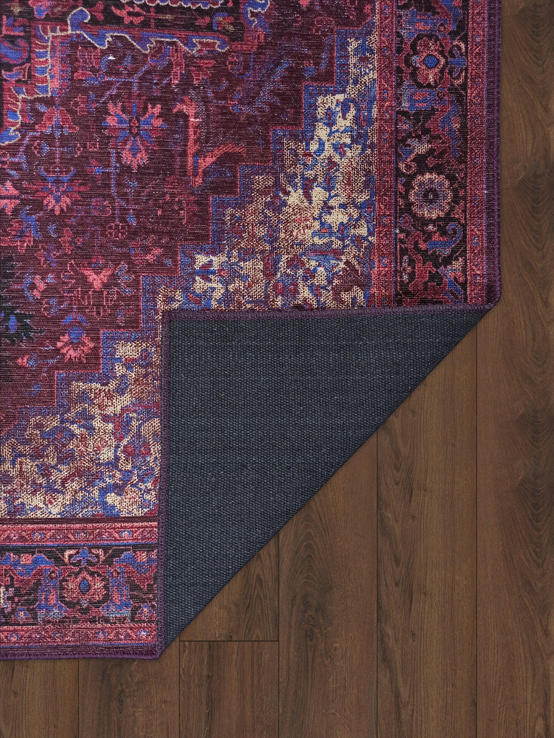 Vivianne Burgundy Maroon Red Modern Persian Rug