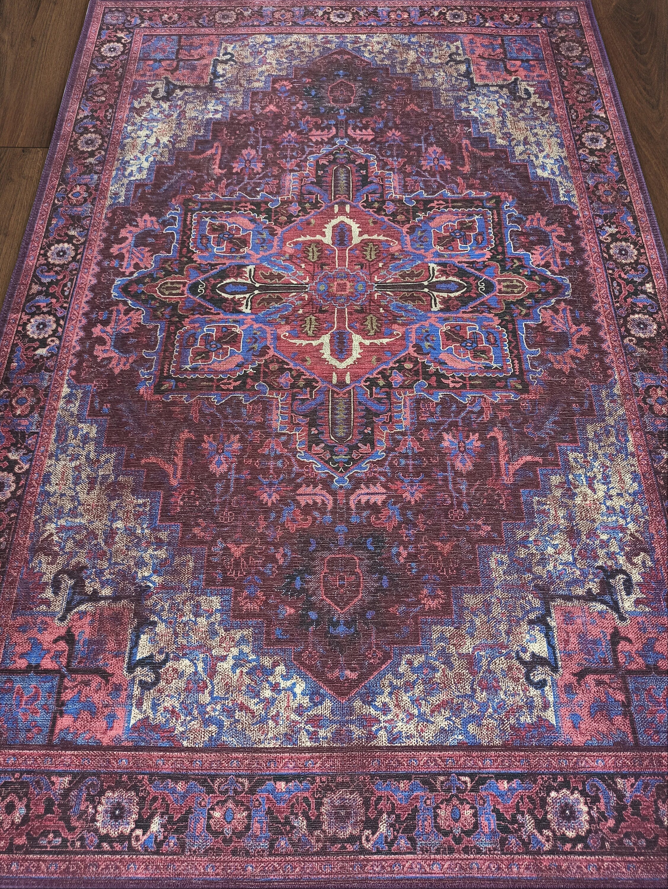 Vivianne Burgundy Maroon Red Modern Persian Rug