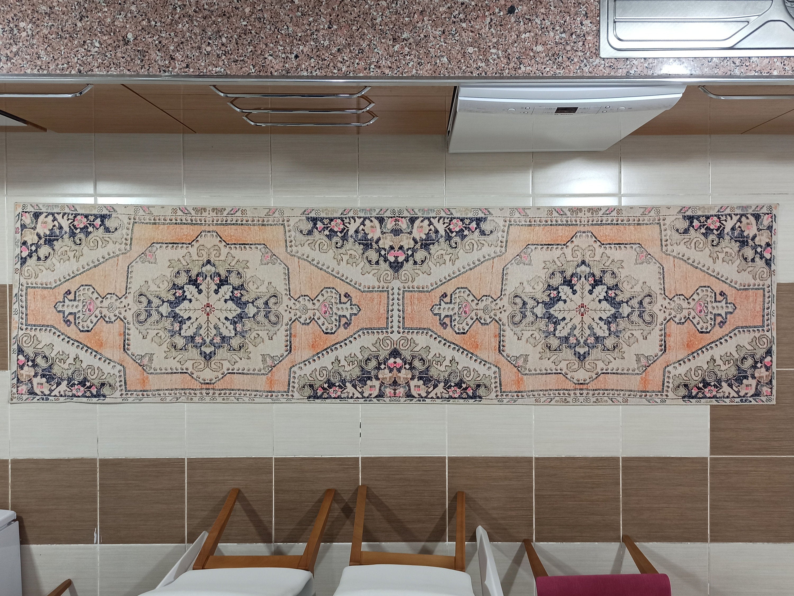 Varo Turkish Blush Orange Beige Runner Rug