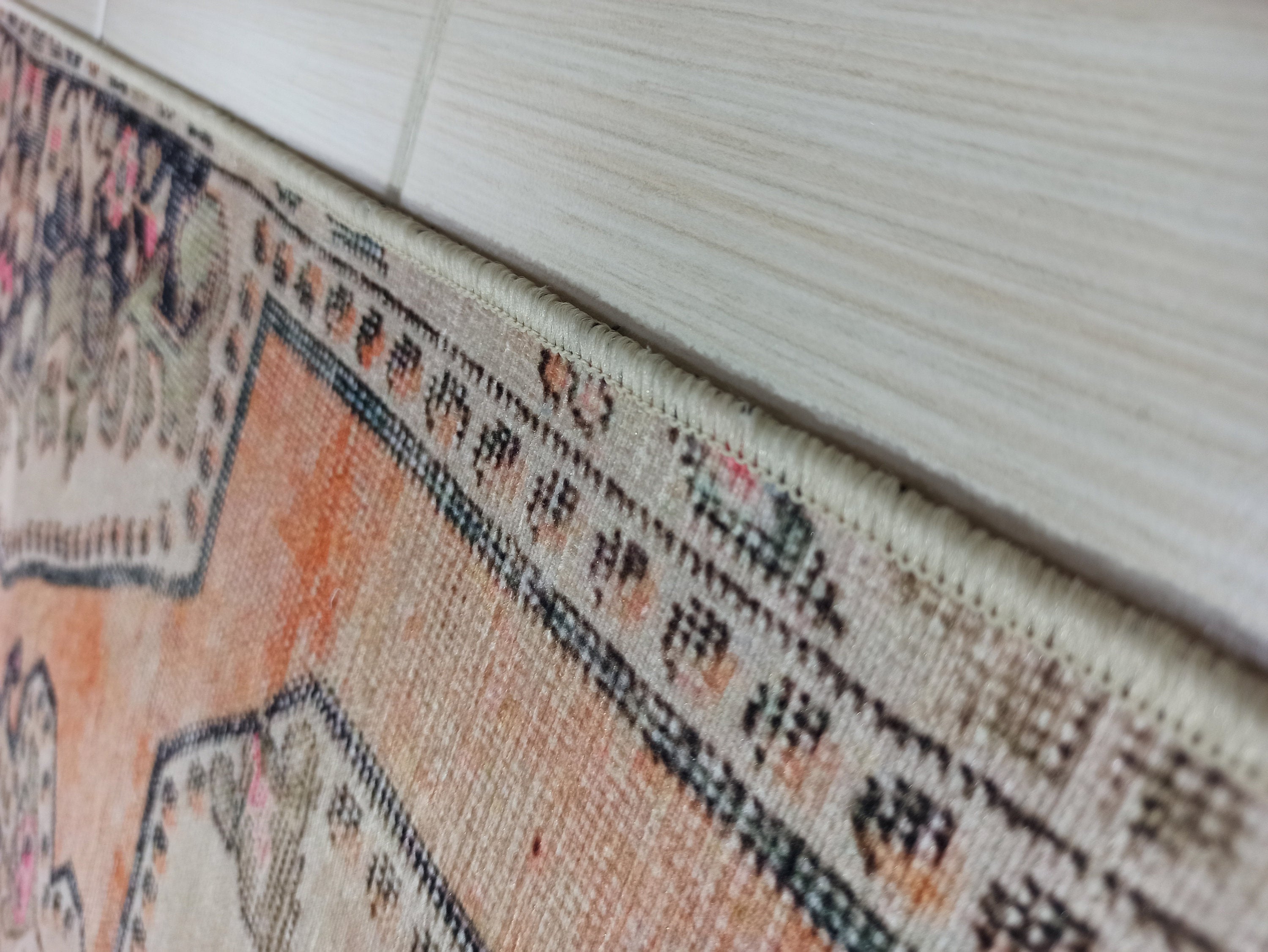 Varo Turkish Blush Orange Beige Runner Rug