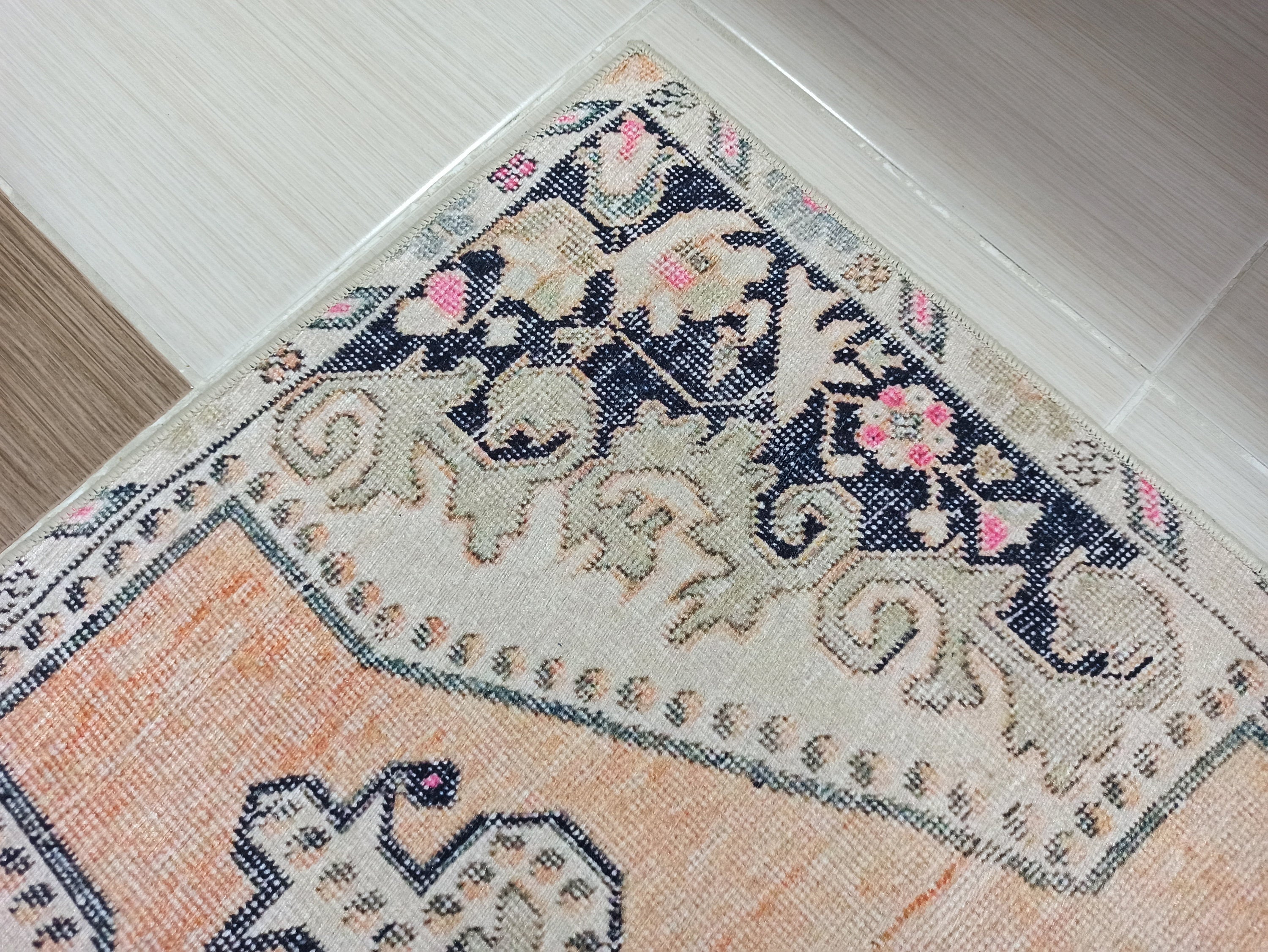 Varo Turkish Blush Orange Beige Runner Rug