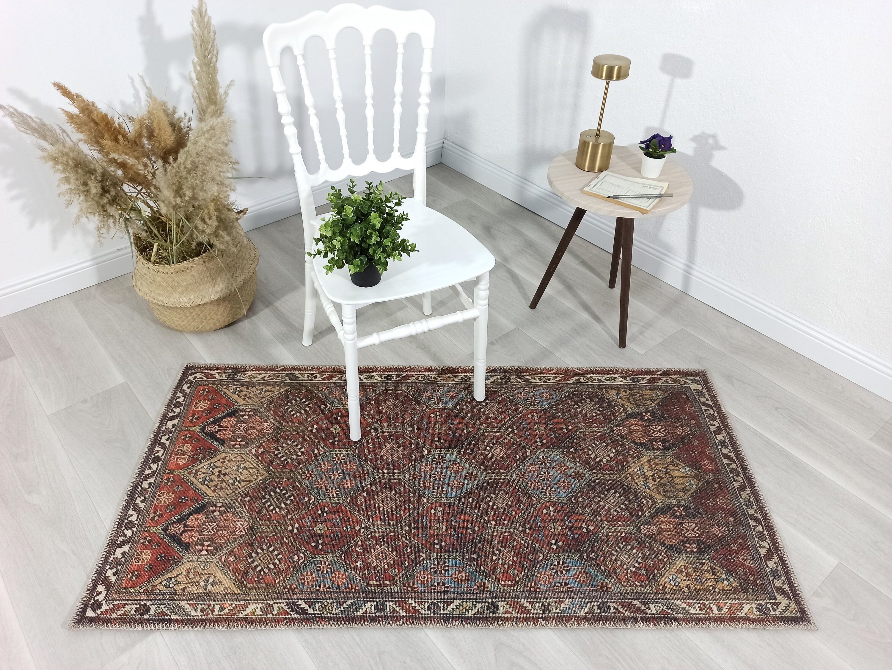 Viona Turkish Brown earth tone Oushak Rug
