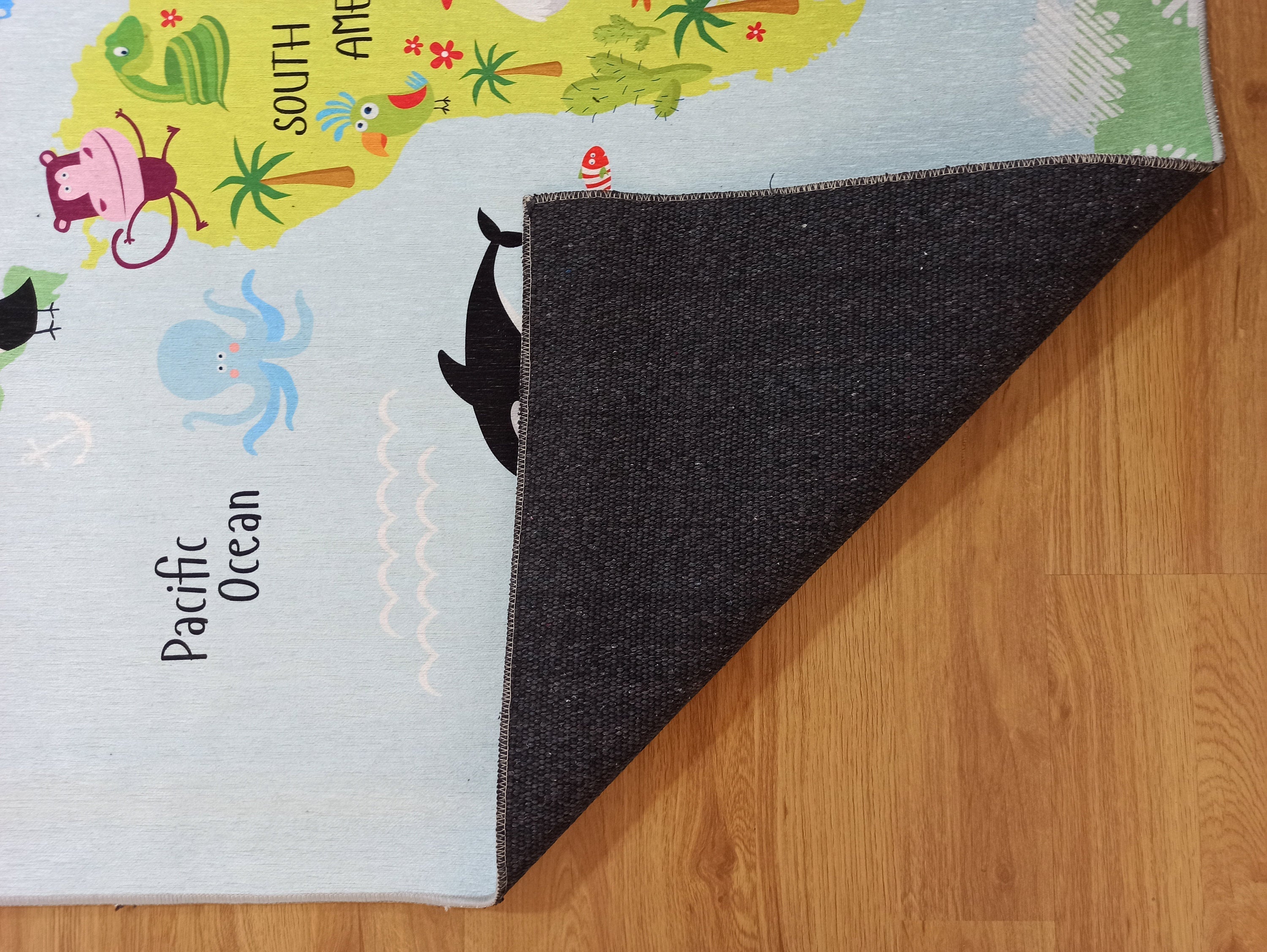 World Rug World Map Kids Play Rug