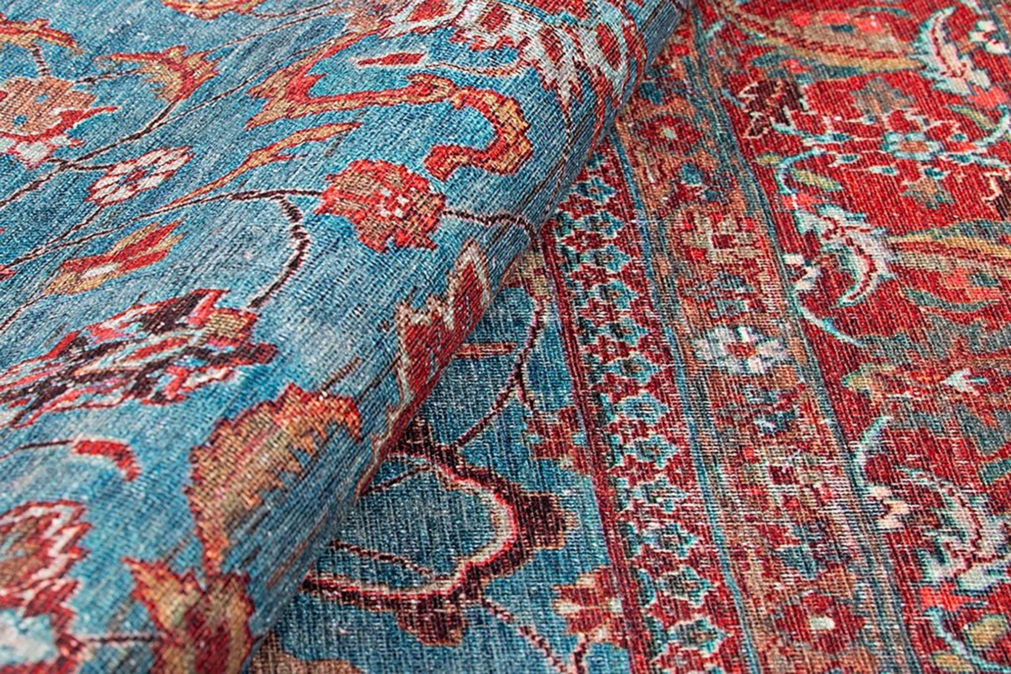 Zara Rug Persian Teal Red Rug Floral Rug