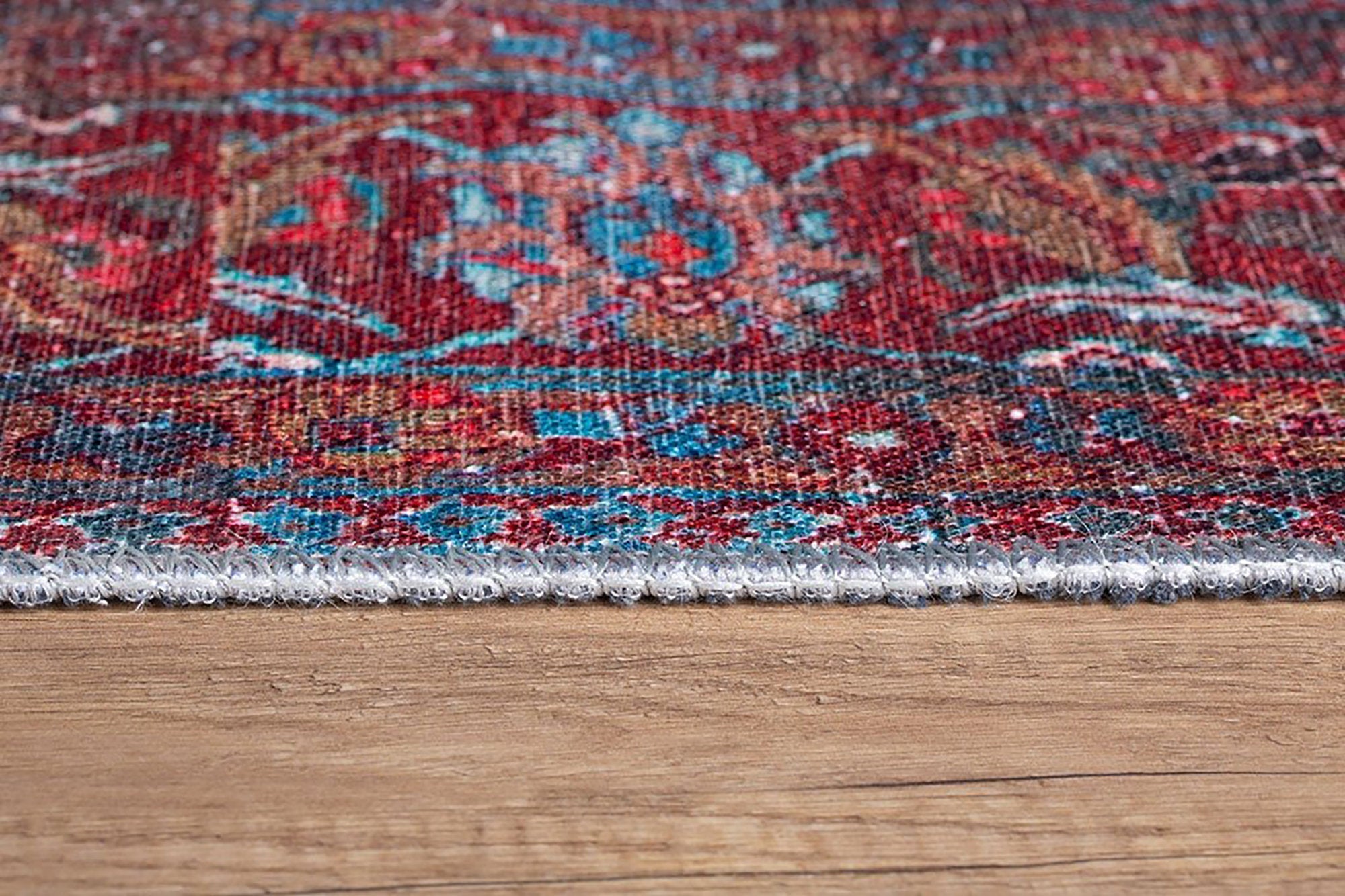 Zara Rug Persian Teal Red Rug Floral Rug