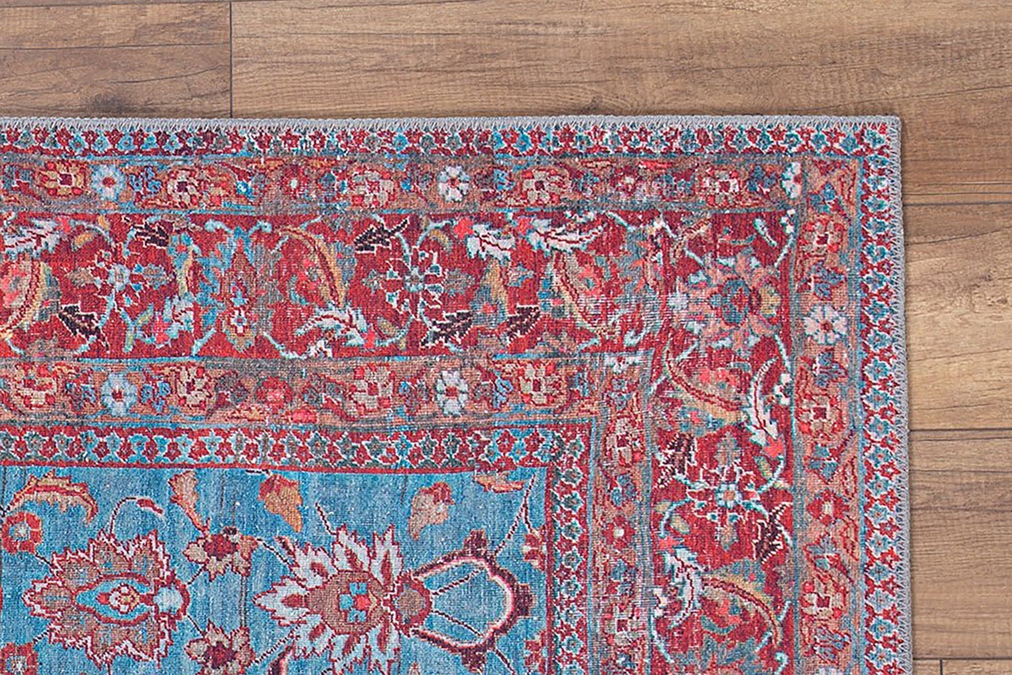 Zara Rug Persian Teal Red Rug Floral Rug