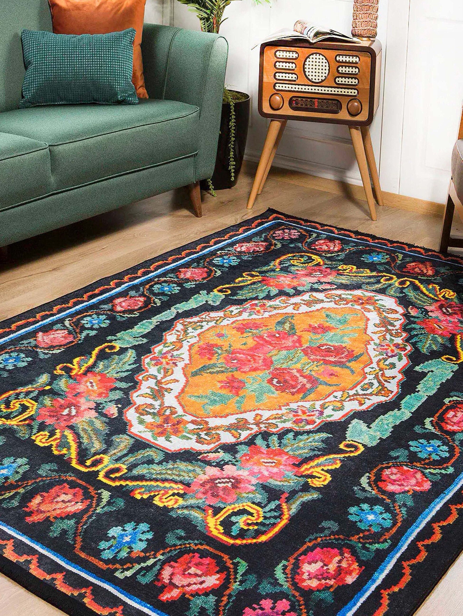 Zarka Turkish Colorful Karabagh Rug