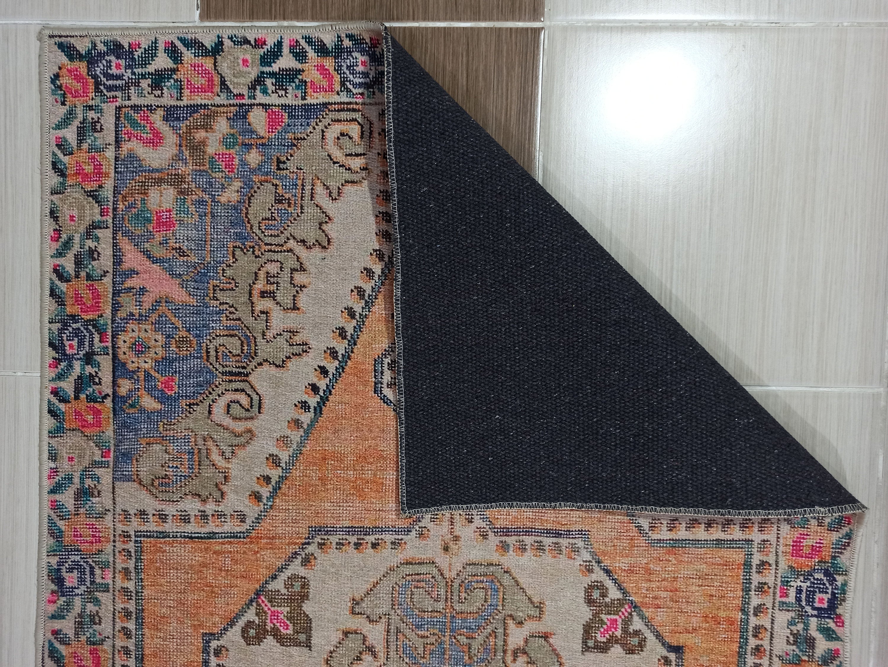 Zaya Bohemian Turkish Orange Beige Runner