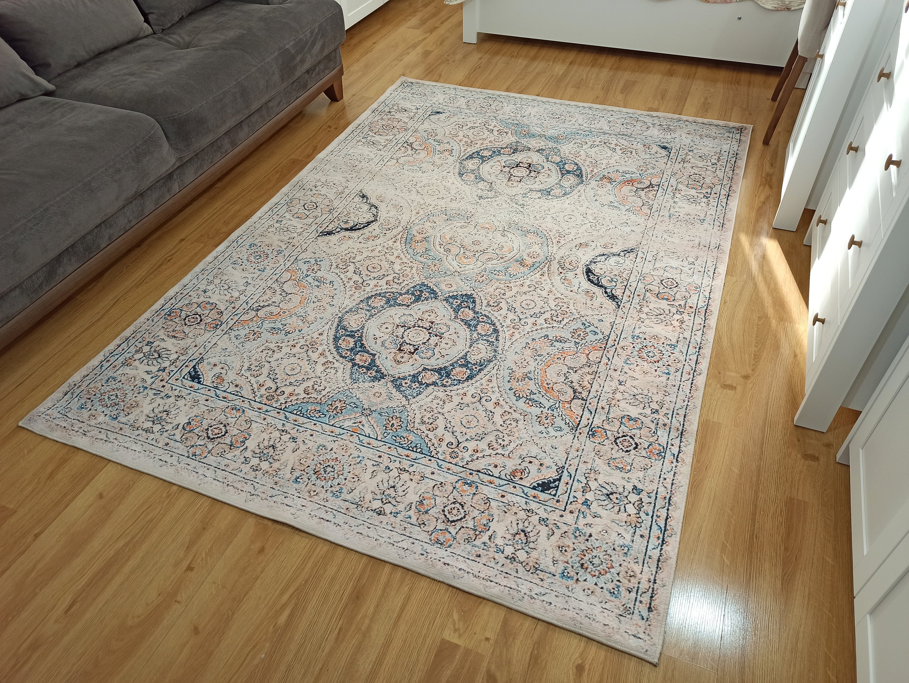 Zayra Rug Persian style Natural Ivory Beige Rug