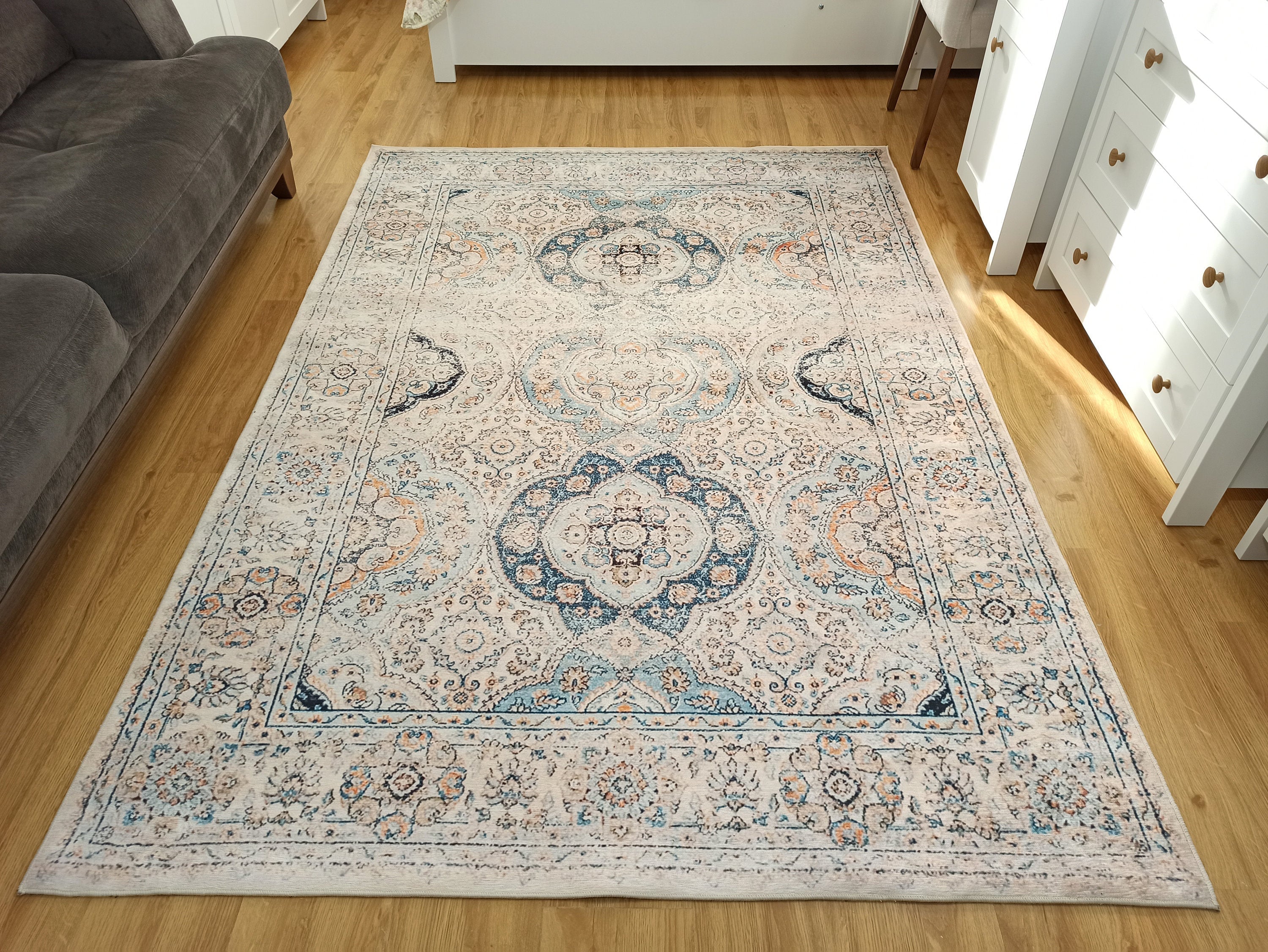 Zayra Rug Persian style Natural Ivory Beige Rug