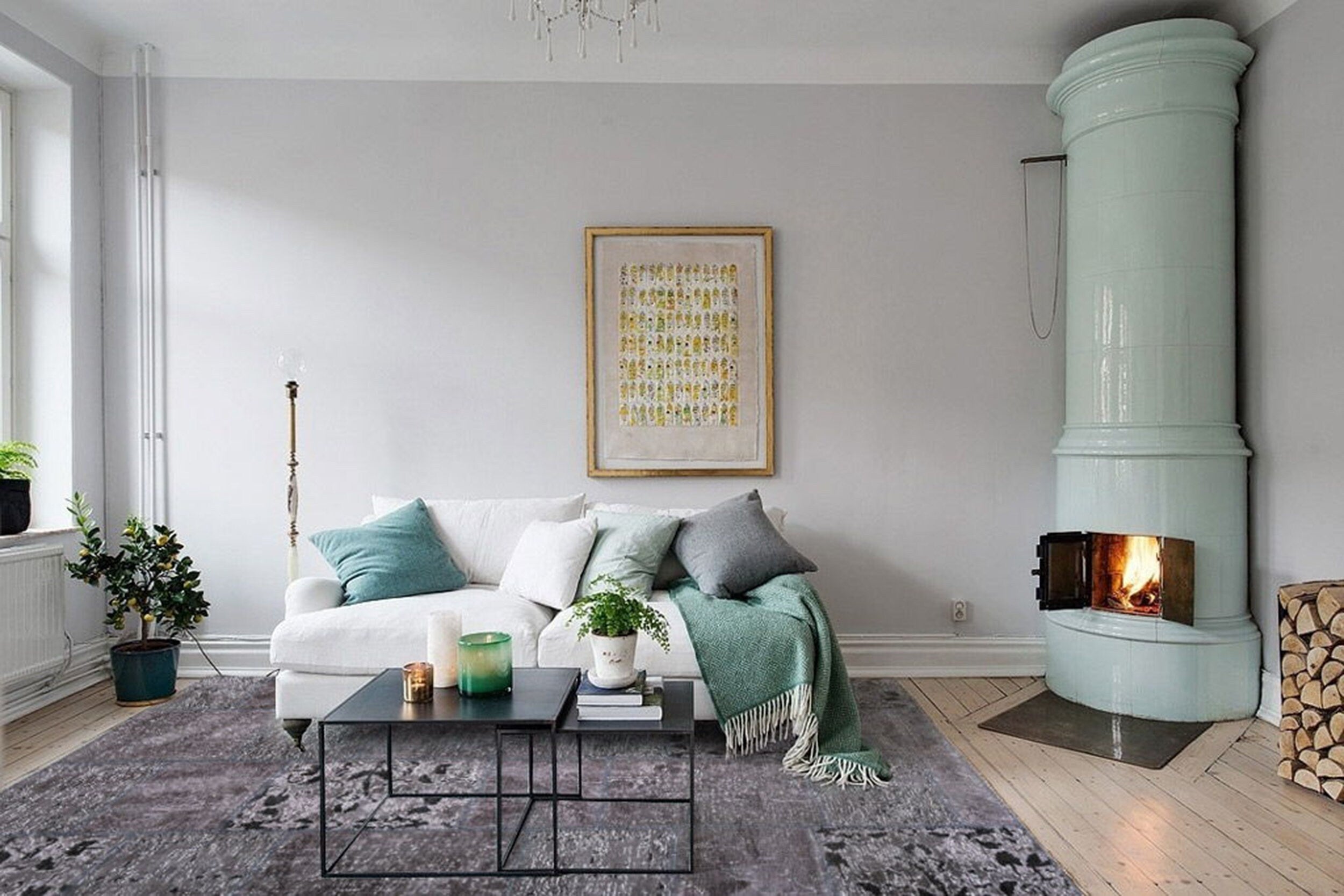 Zia Distressed Patchwork Vintage Gray Black Rug