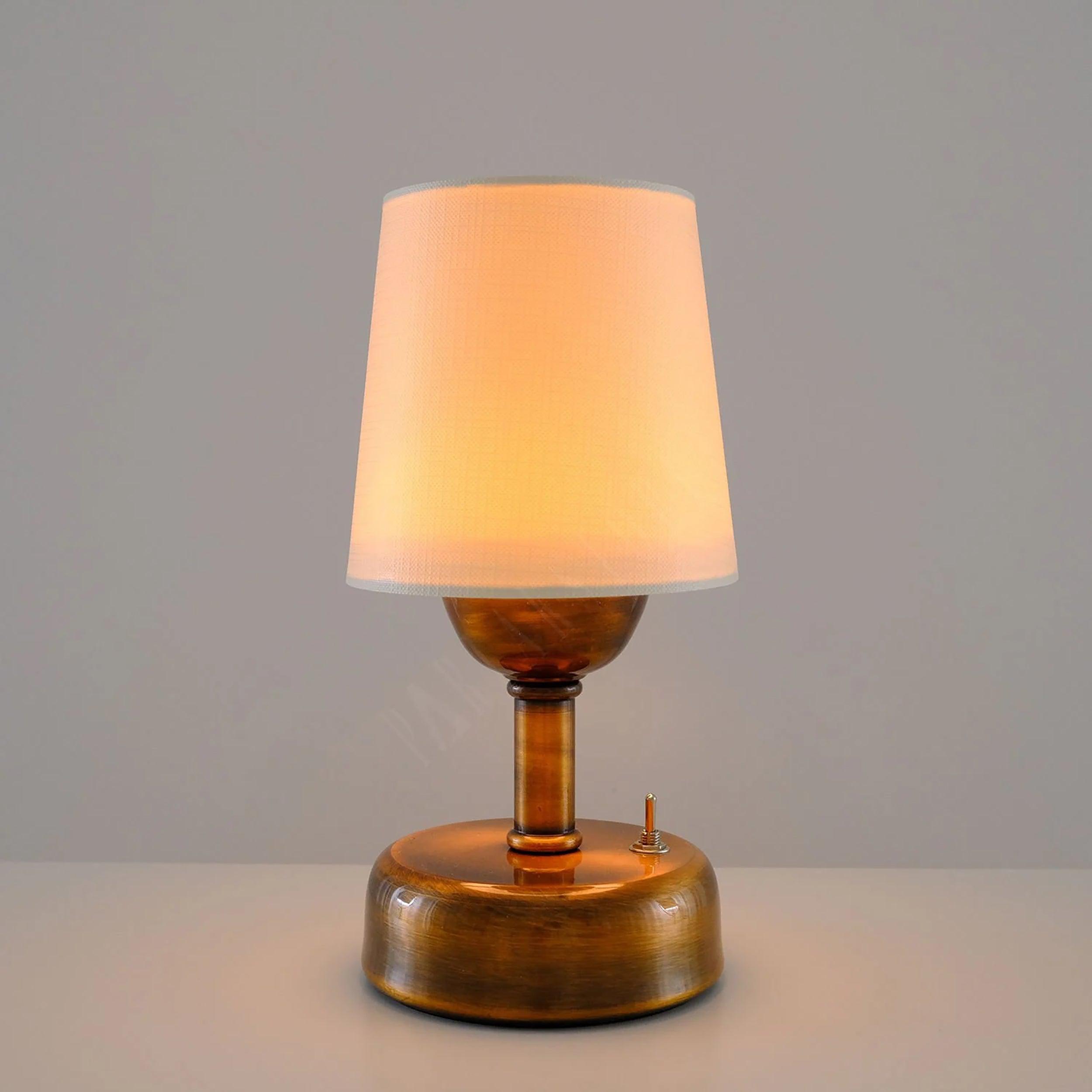 8-inch Vintage Copper Cordless LED Table Lamp