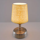 8-inch Vintage Silver Cordless LED Table Lamp