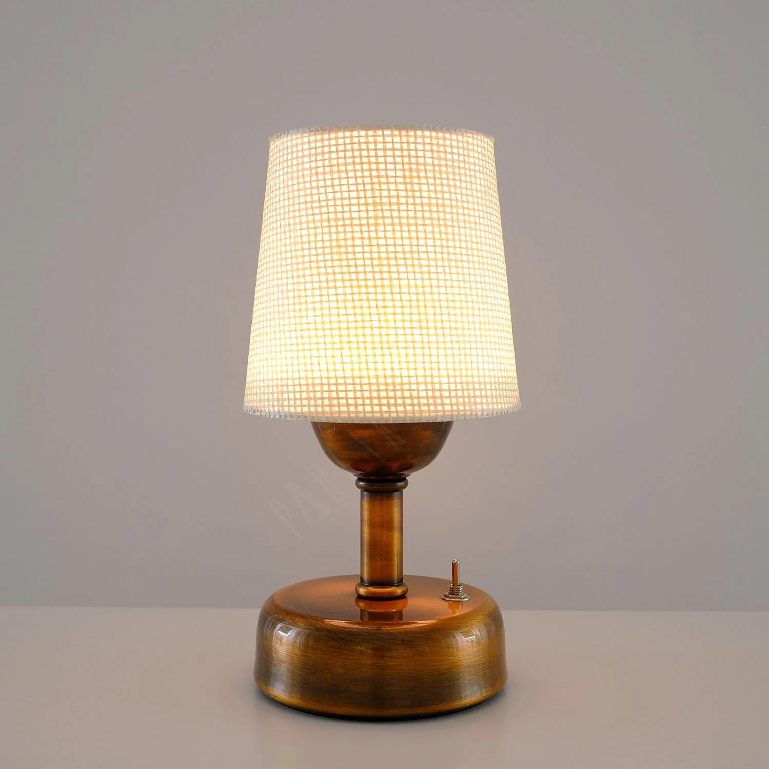 8-inch Vintage Copper Cordless LED Table Lamp