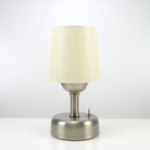 8-inch Vintage Silver Cordless LED Table Lamp