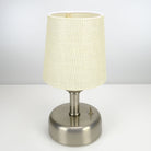 8-inch Vintage Silver Cordless LED Table Lamp