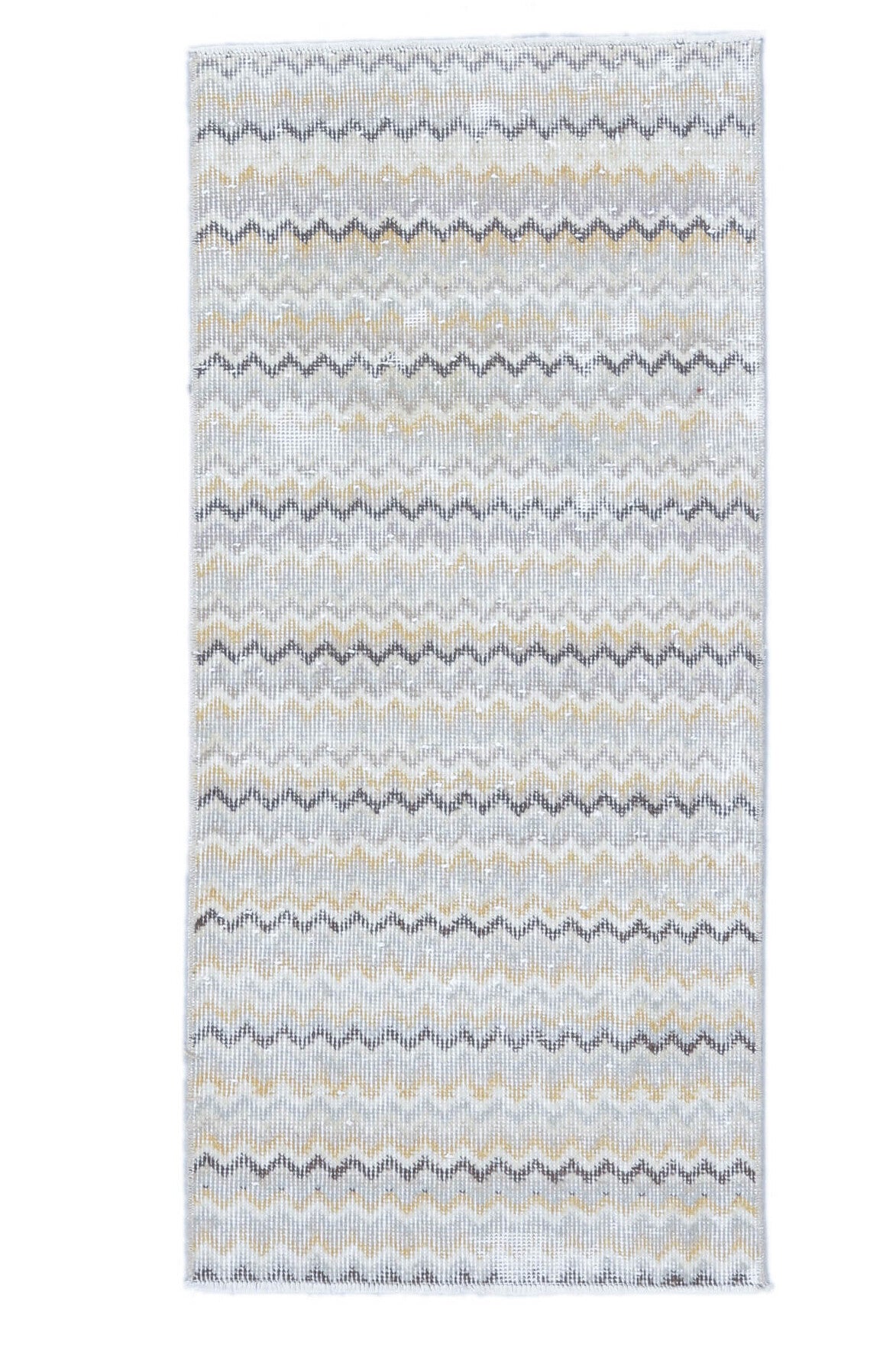 Amari - Zig Zag Neutral Vintage Oushak Rug