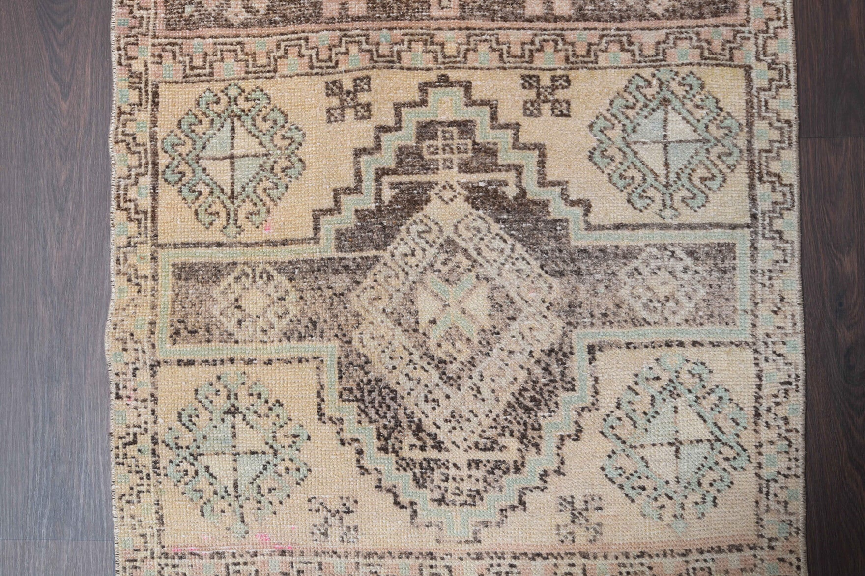 83x337 cm antique washed vintage Anatolian runner rug – Hemerophora, low pile, wool