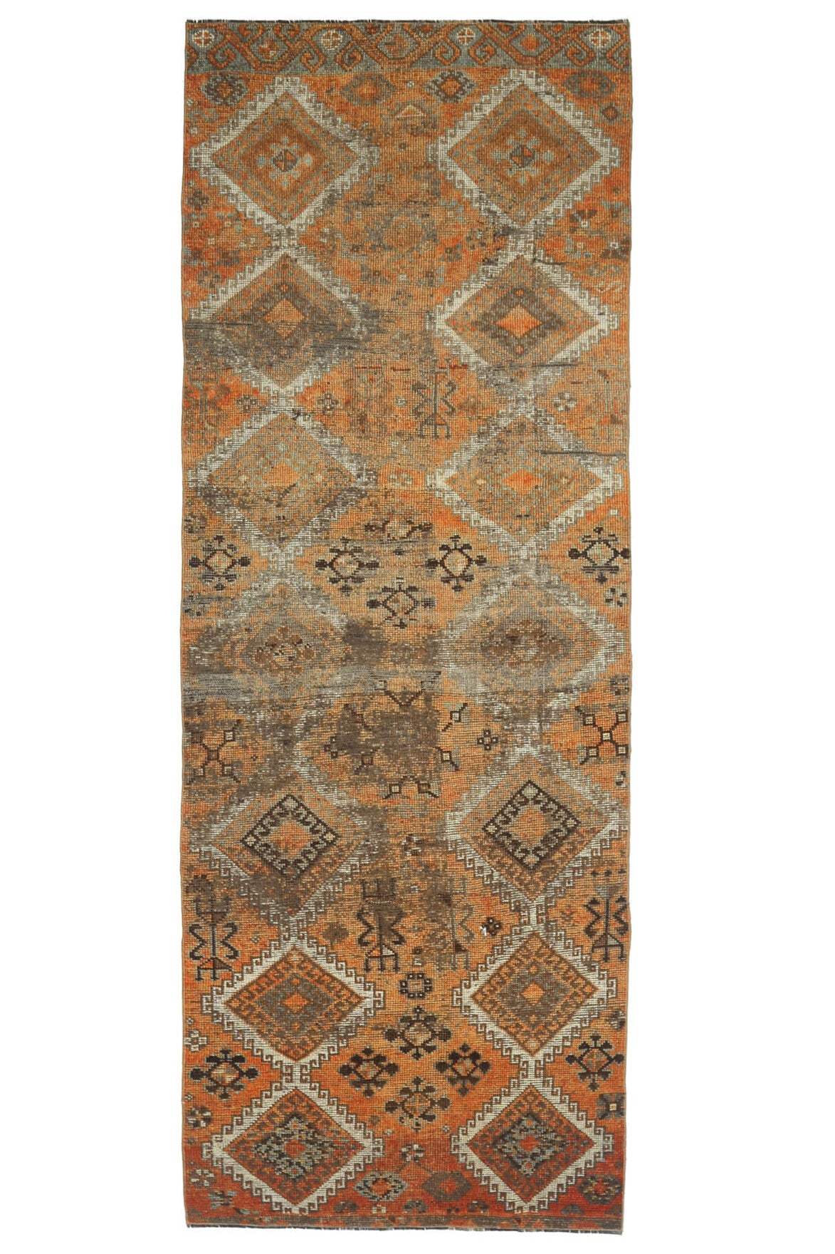 Tribal Antique Anatolian Hallway Runner Rug