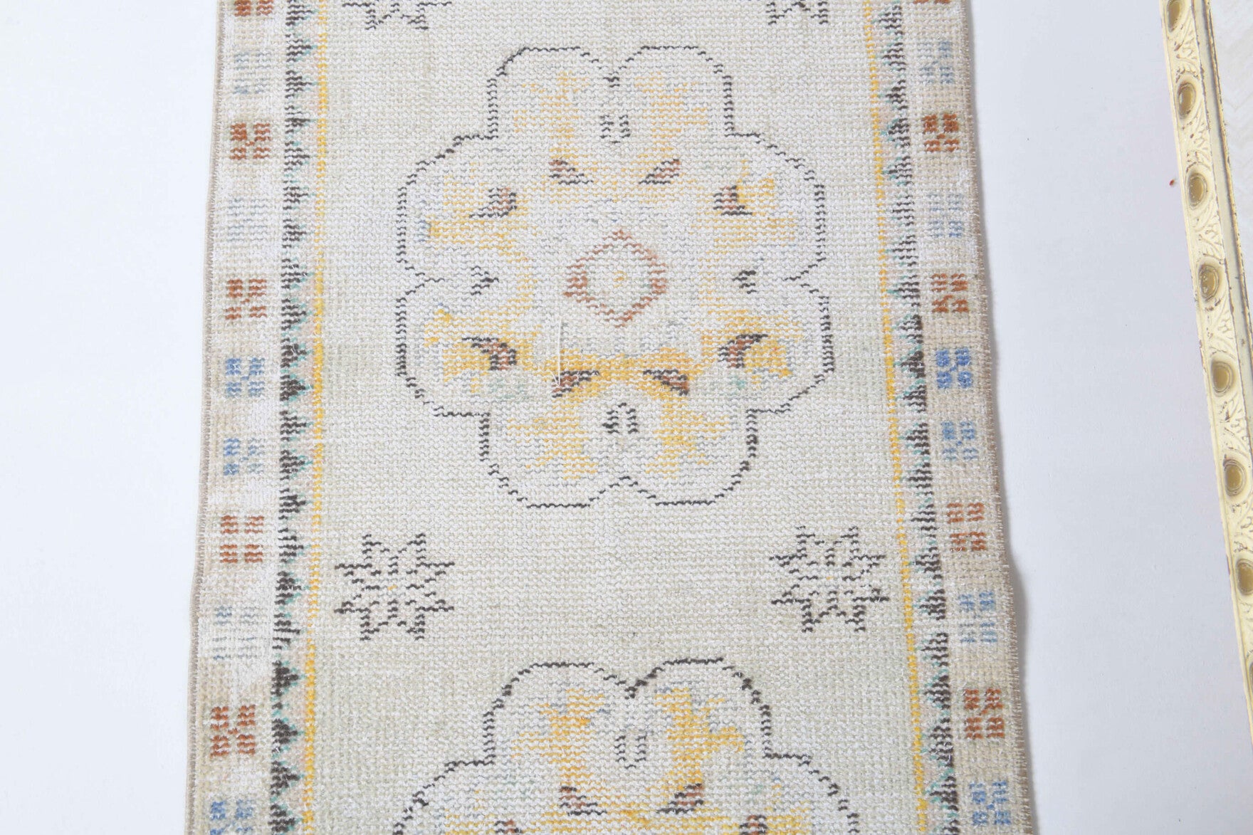 70x337 cm antique washed vintage Anatolian runner rug – Gumusgonca, low pile, wool