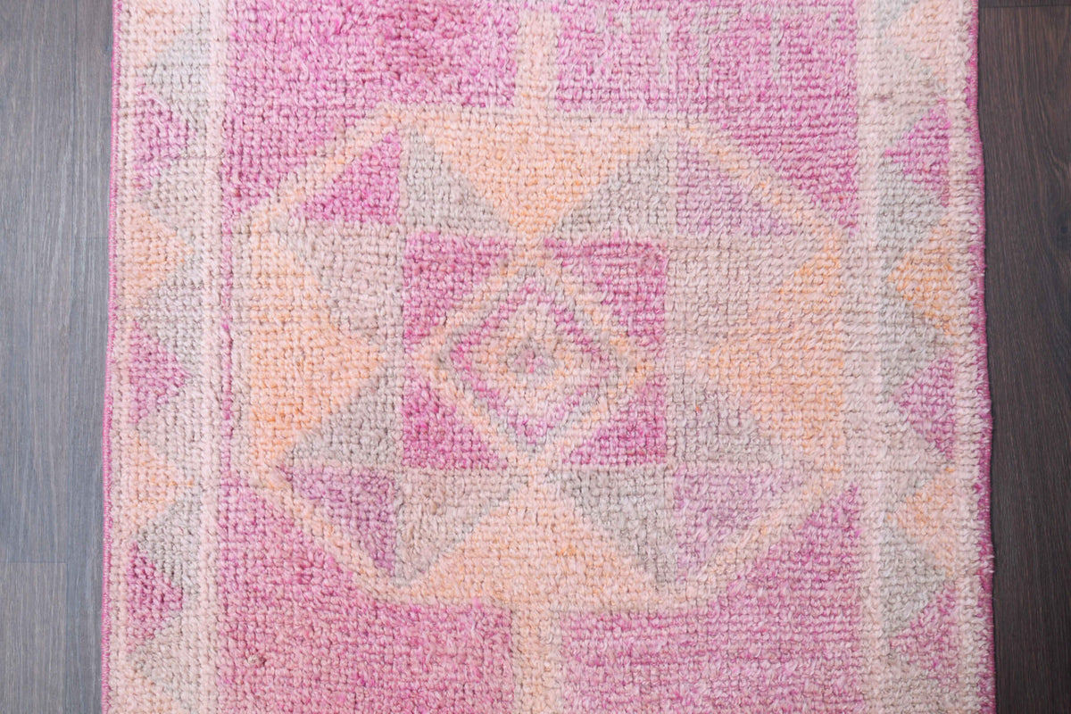 Antique Hand-Knotted Anatolian Runner Rug