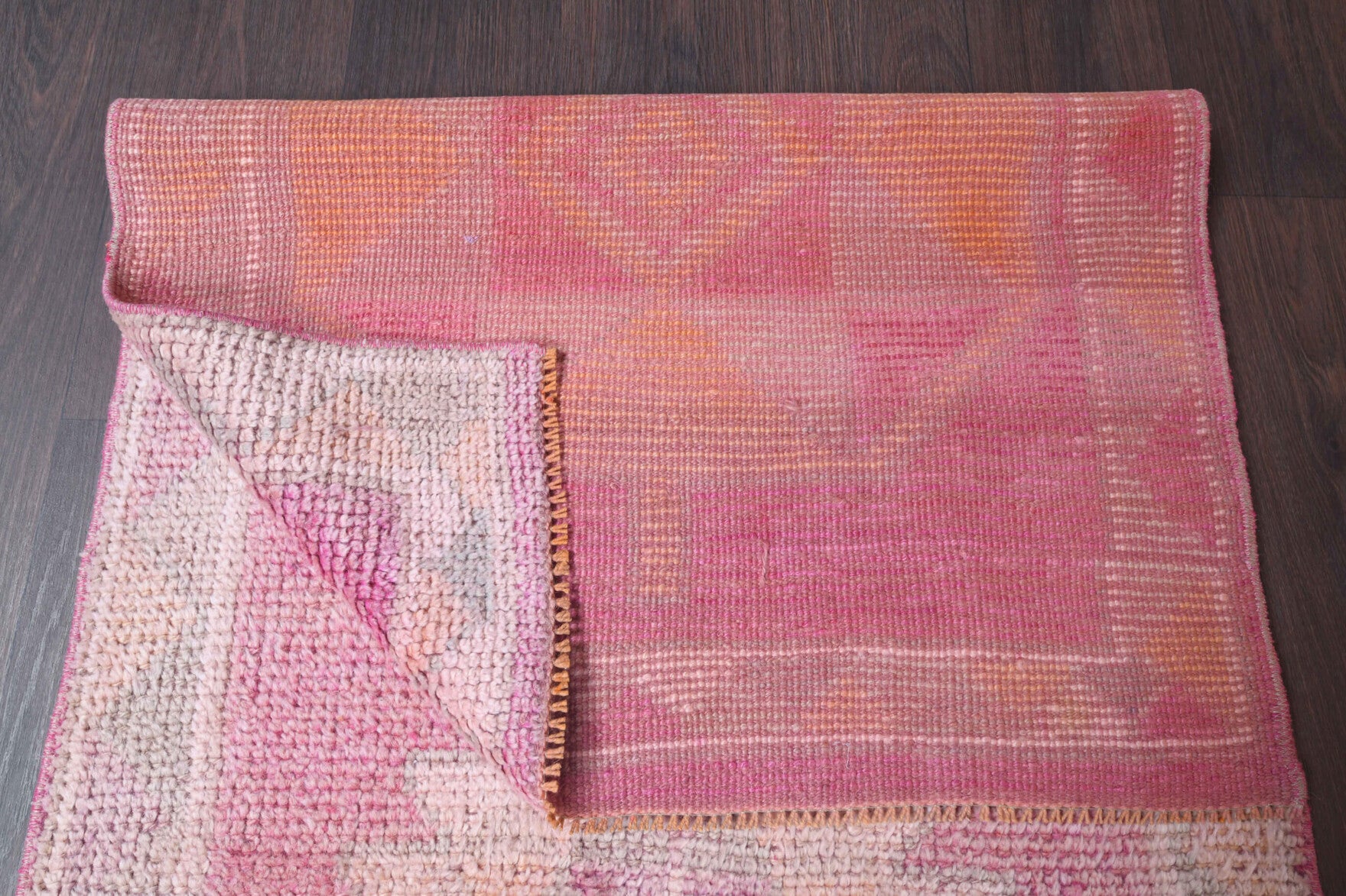 Handmade wool runner from Anatolia, Turkey – Antique Hand-Knotted Anatolian Runner Rug 2'7" x 12'
