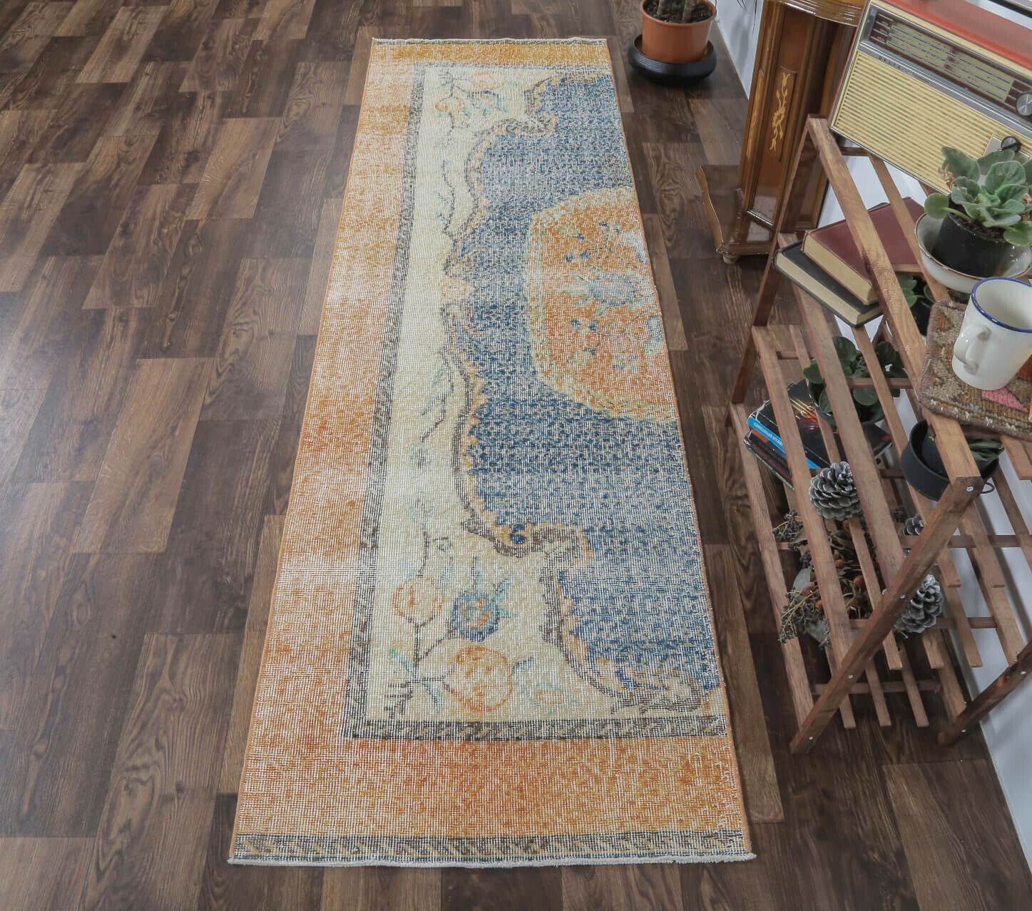 Beyzam - Orange Vintage Anatolian Runner