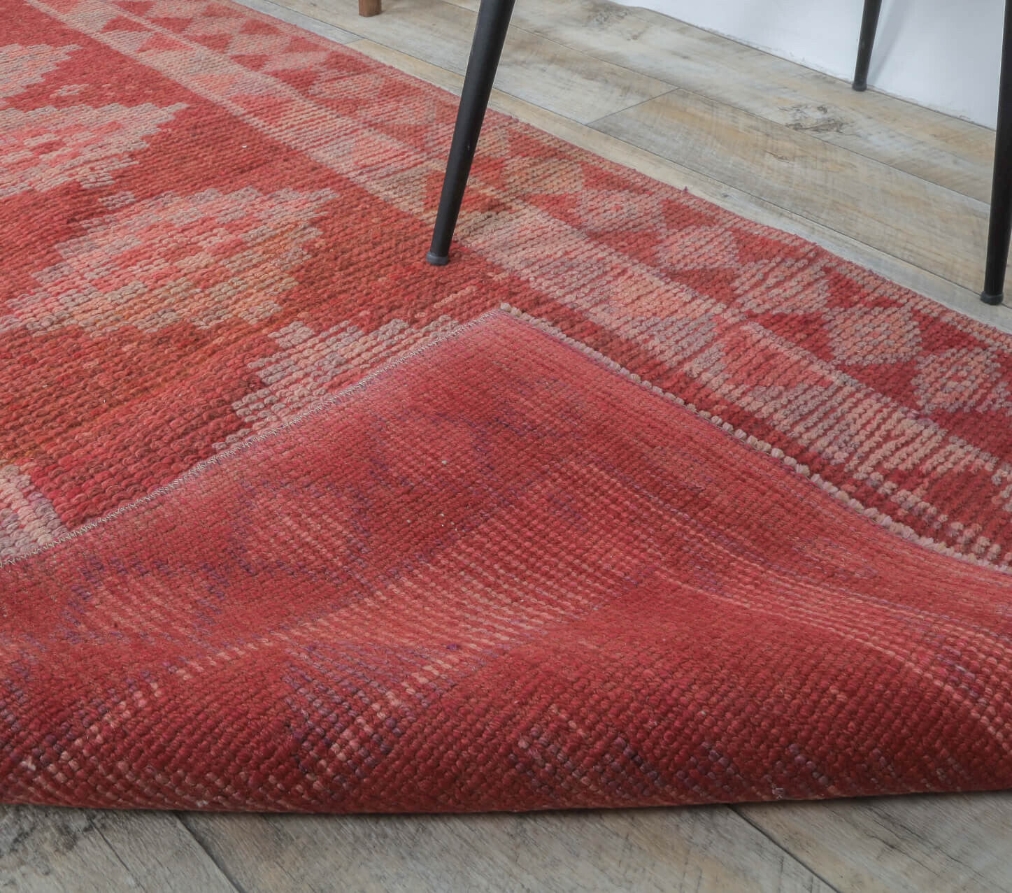 Bukuk - Red & Pink Diamond Vintage Anatolian Runner