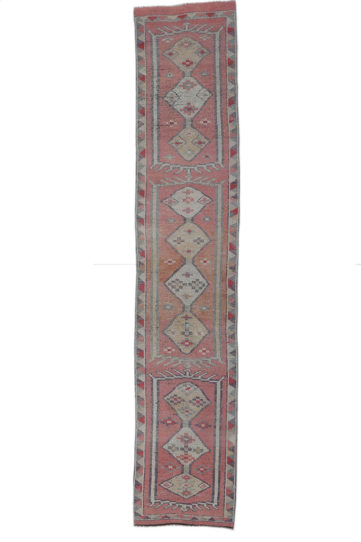 Burcin - Faded Pink Vintage Turkish Anatolian Runner
