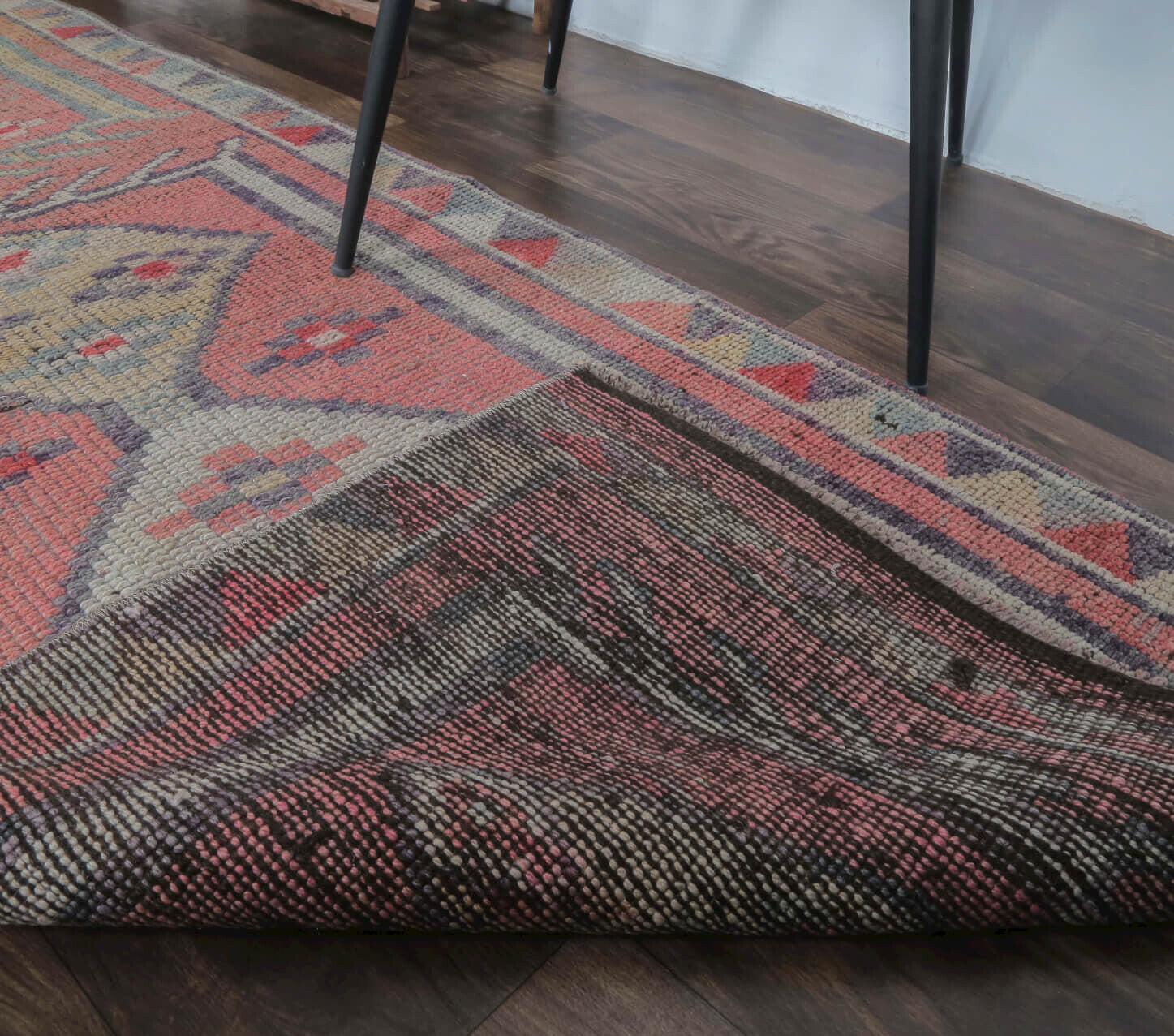 Burcin - Faded Pink Vintage Turkish Anatolian Runner