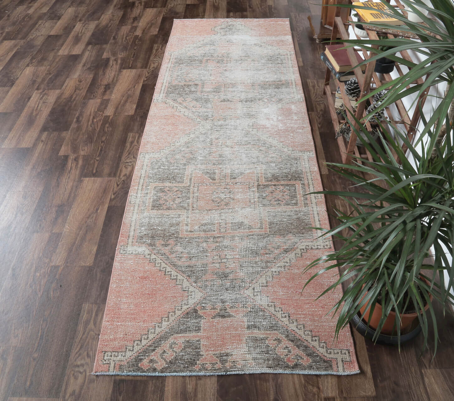 Dide - Distressed Vintage Runner Anatolian Carpet