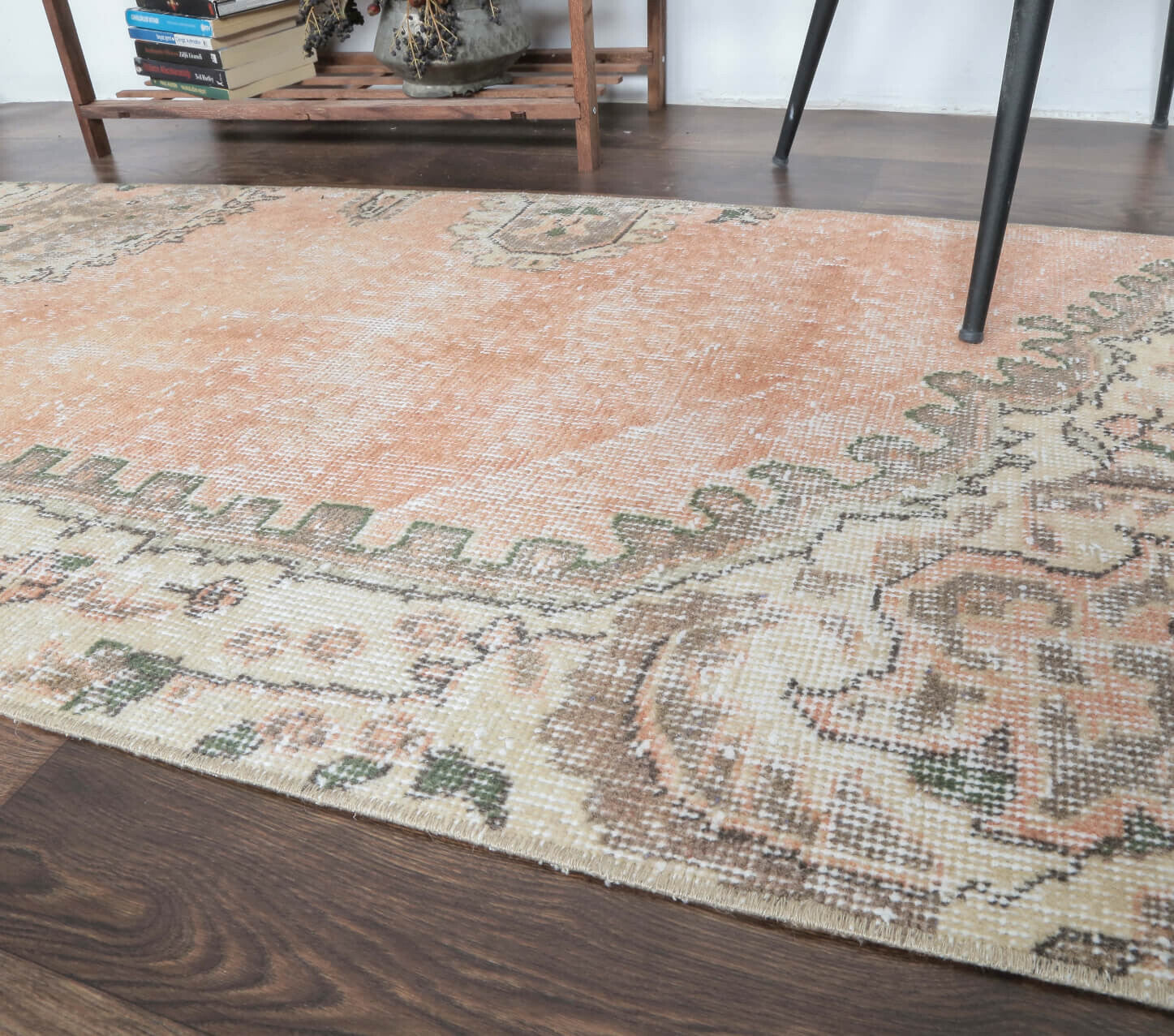 Dies - Faded Orange Oushak Runner Rug