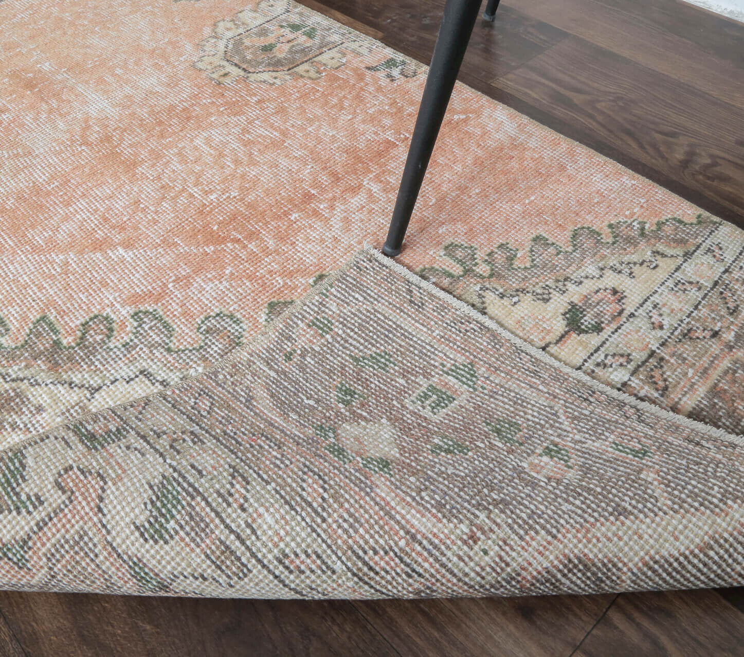Dies - Faded Orange Oushak Runner Rug