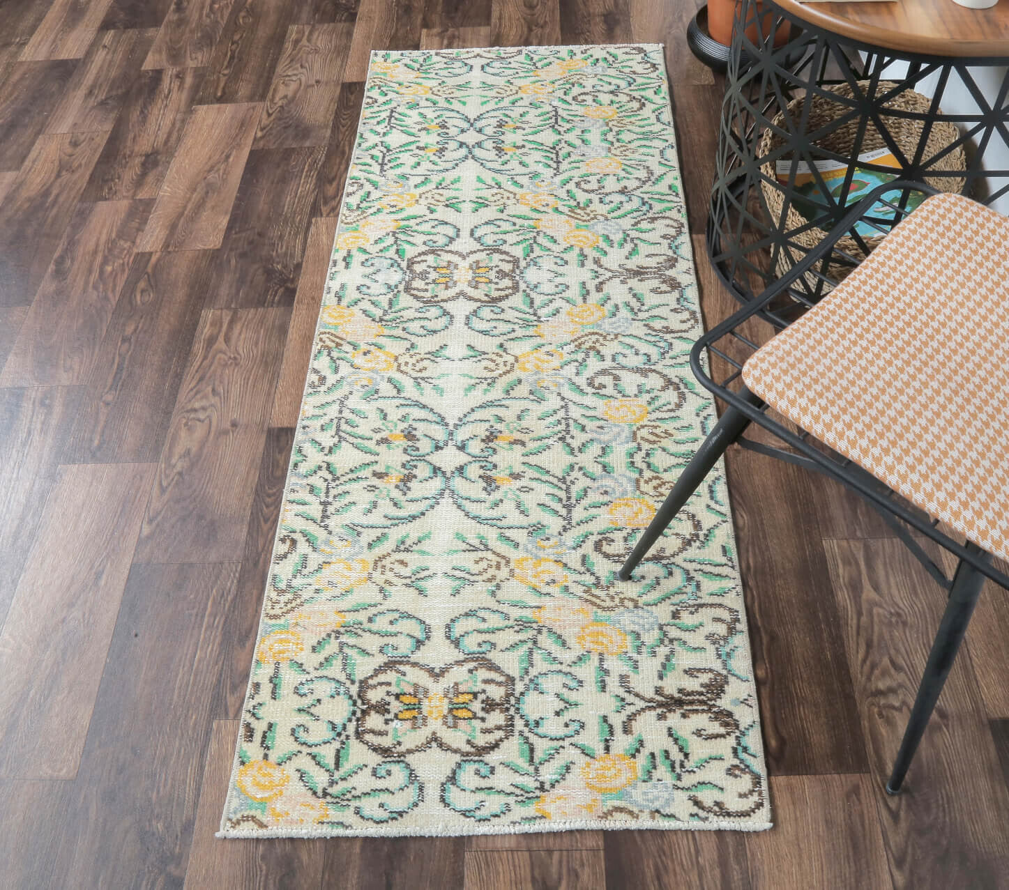 Dondu - Botanic Vintage Anatolian Runner Rug