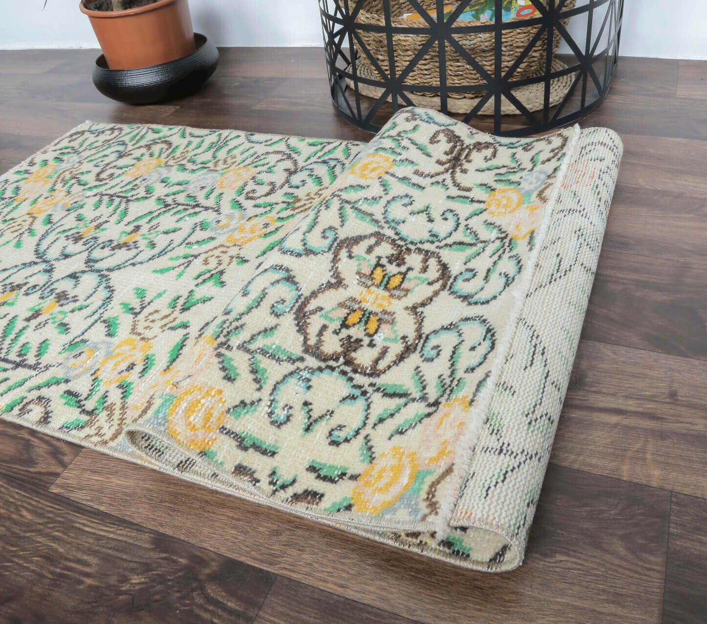 Dondu - Botanic Vintage Anatolian Runner Rug