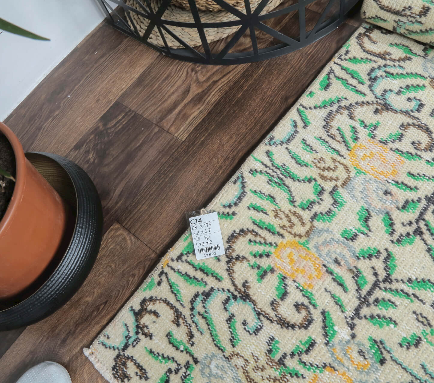 Dondu - Botanic Vintage Anatolian Runner Rug