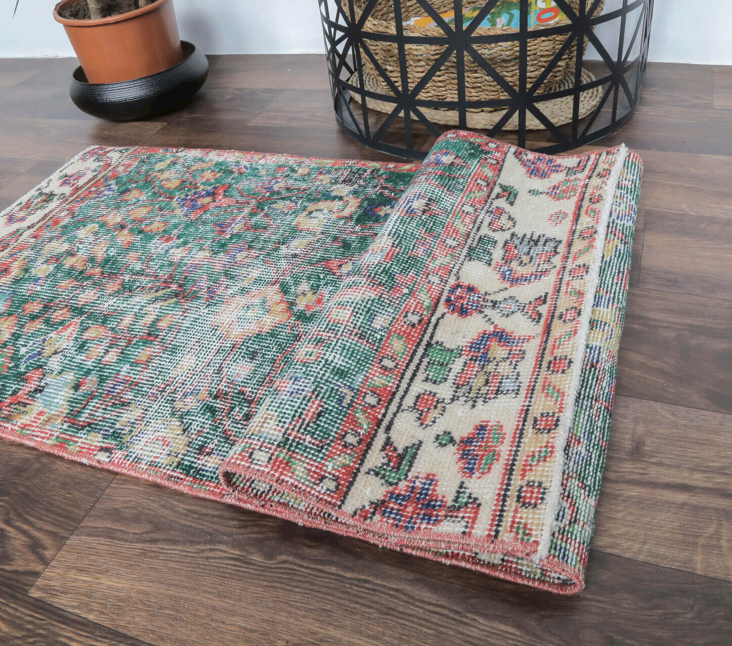 Dot - Botanic Floral Vintage Hereke Rug