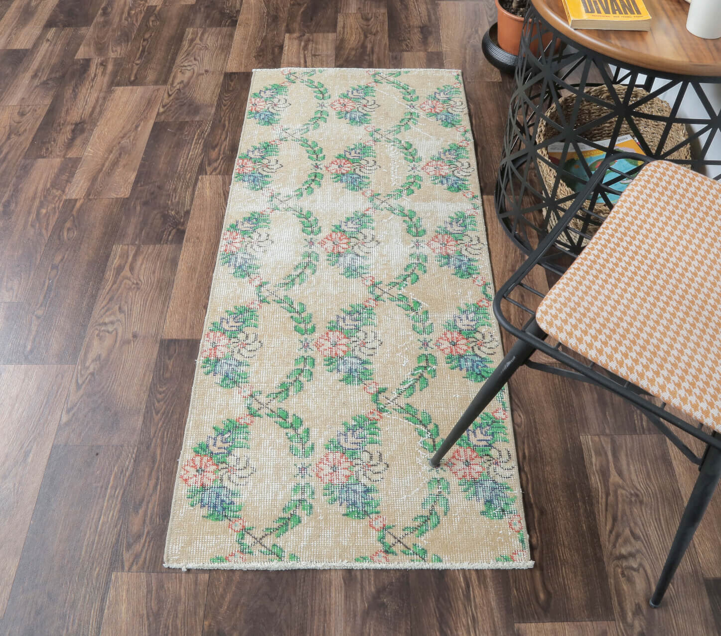 Duru - Floral Vintage Anatolian Runner