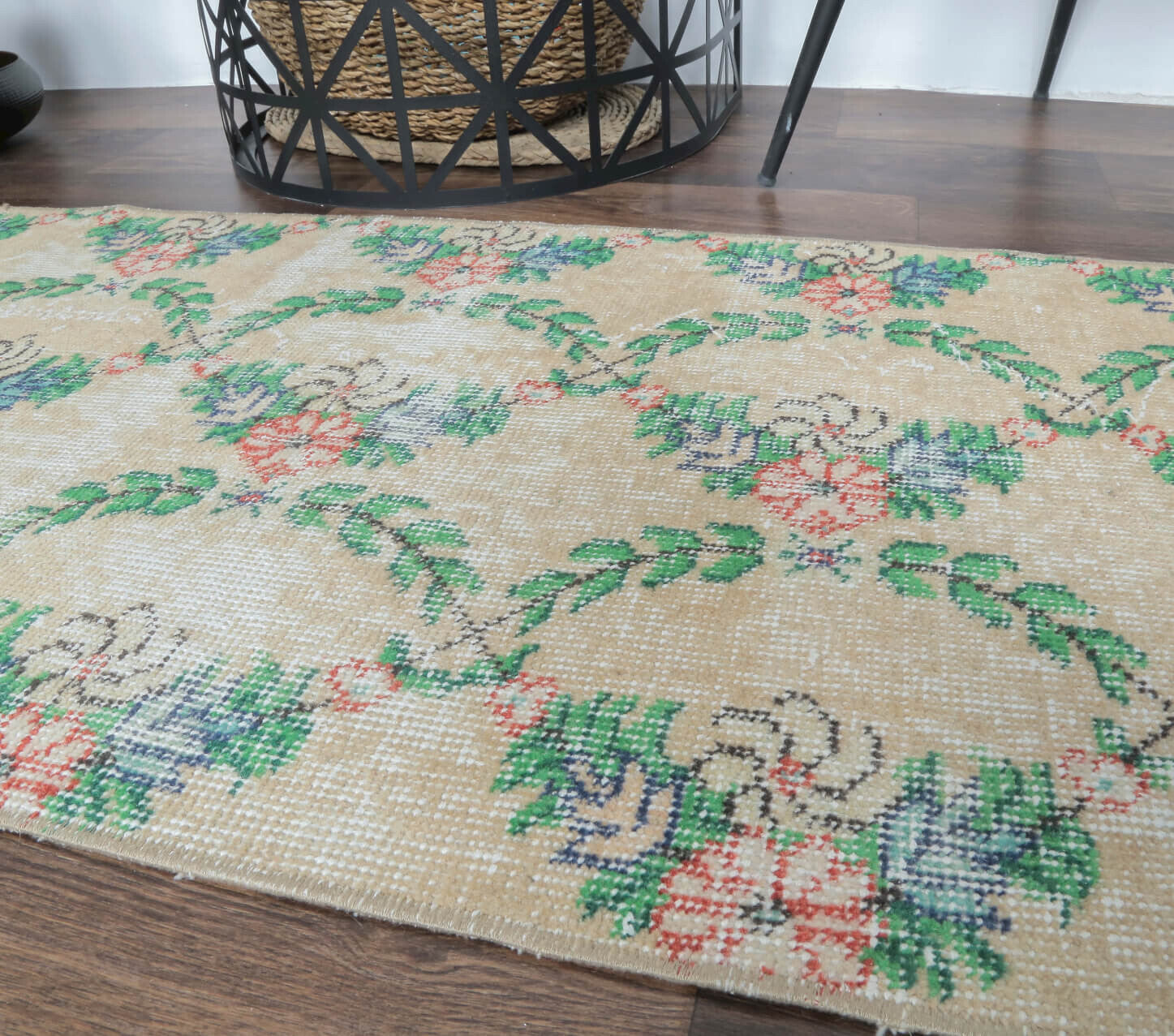Duru - Floral Vintage Anatolian Runner