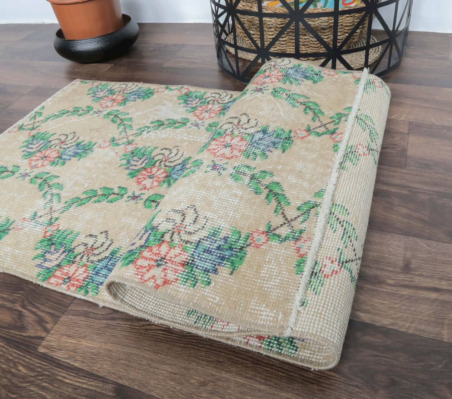 Duru - Floral Vintage Anatolian Runner