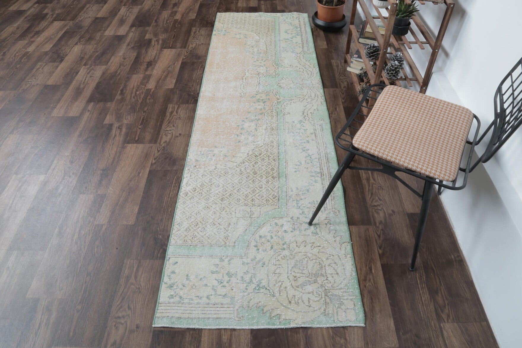Ecegul - Turkish Vintage Oushak Runner Rug