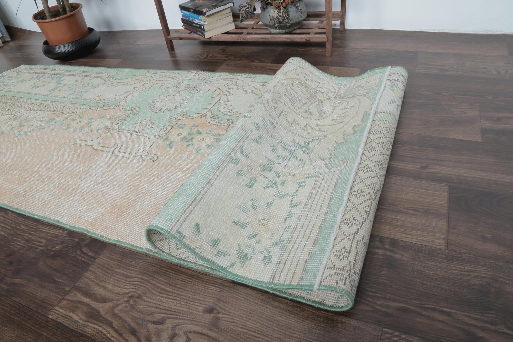 Ecegul - Turkish Vintage Oushak Runner Rug