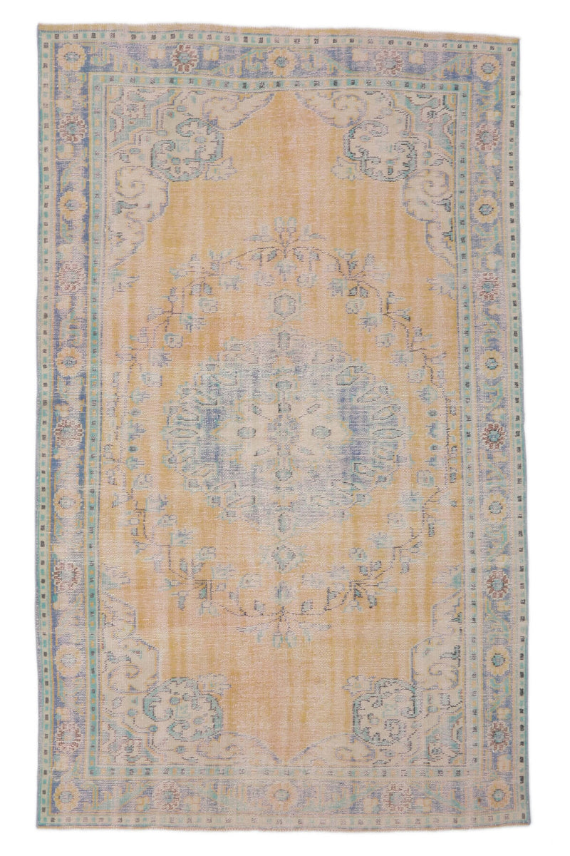 Lysikrateia Erin - Faded Orange Vintage Area Anatolian Rug – Fame Rugs