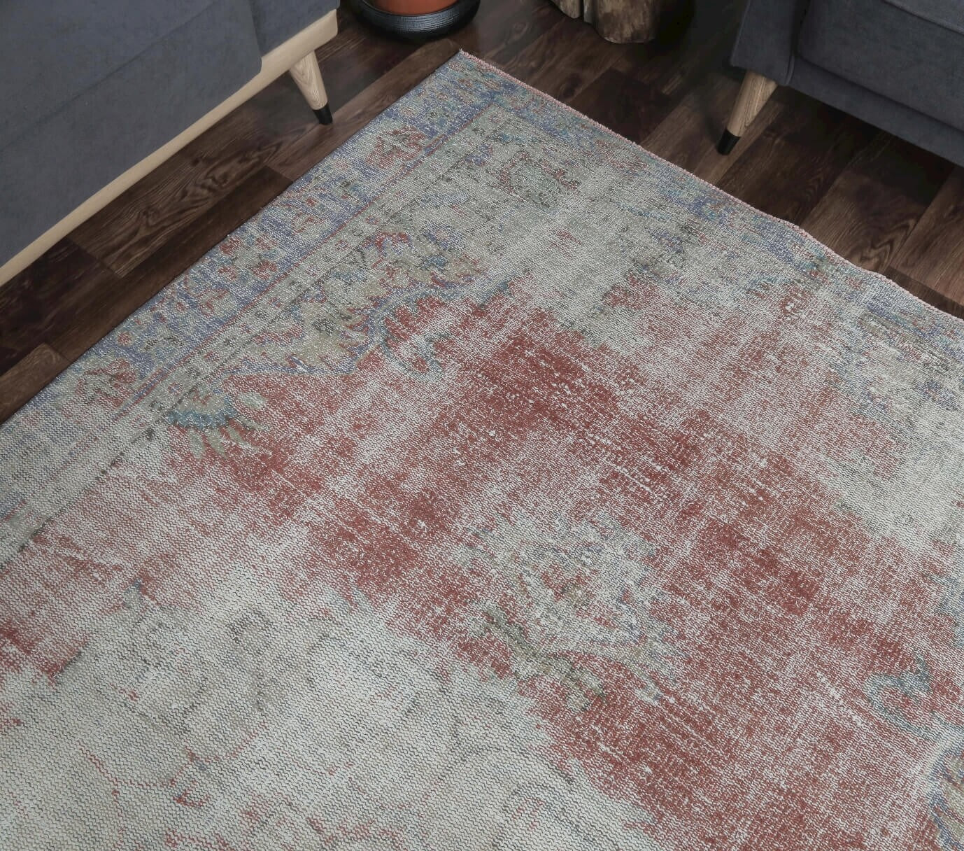 Estelle - Faded Red Oriental Area Anatolian Rug