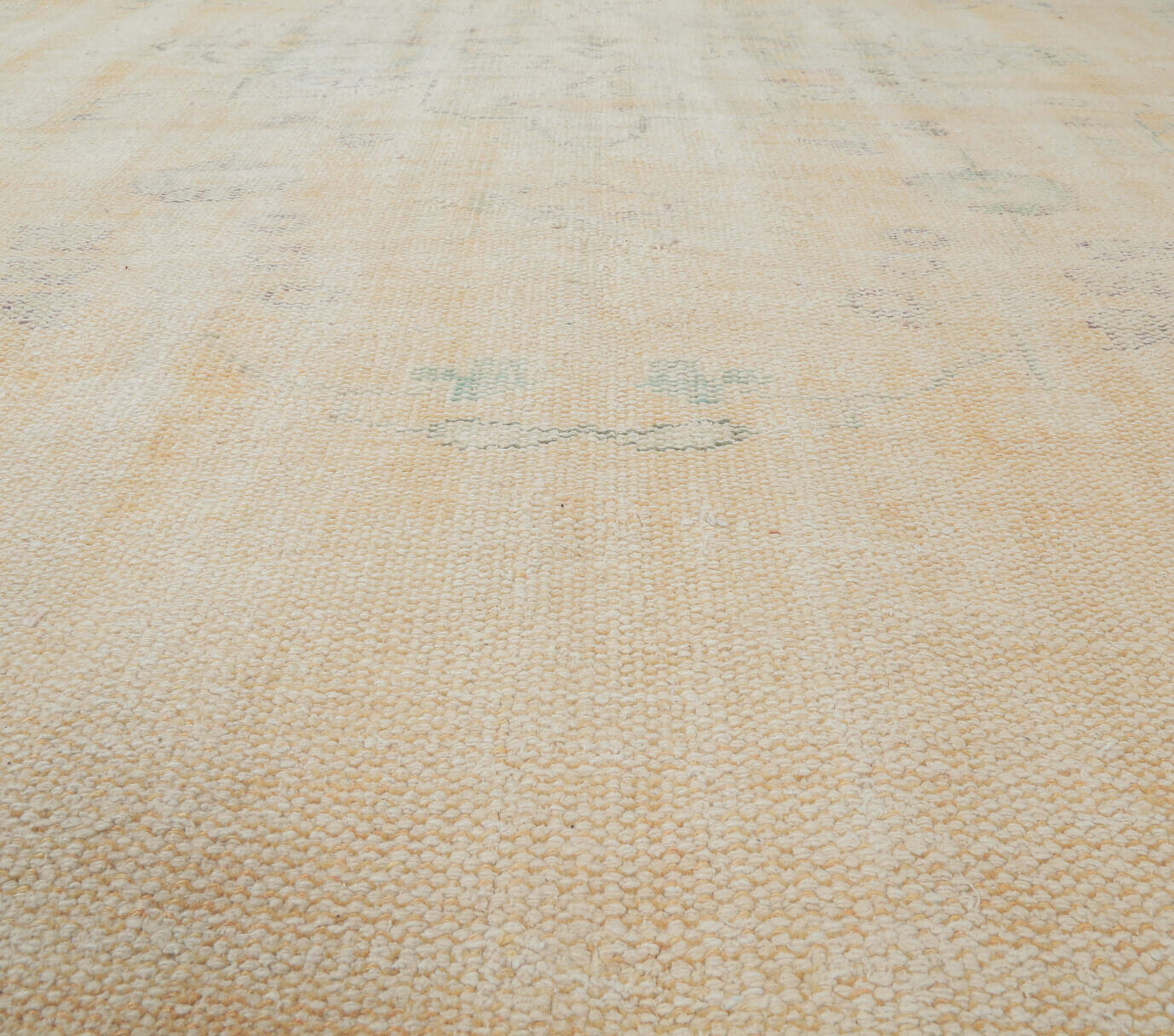 Ferhan - Faded Beige Blush Boho Vintage Oushak Rug