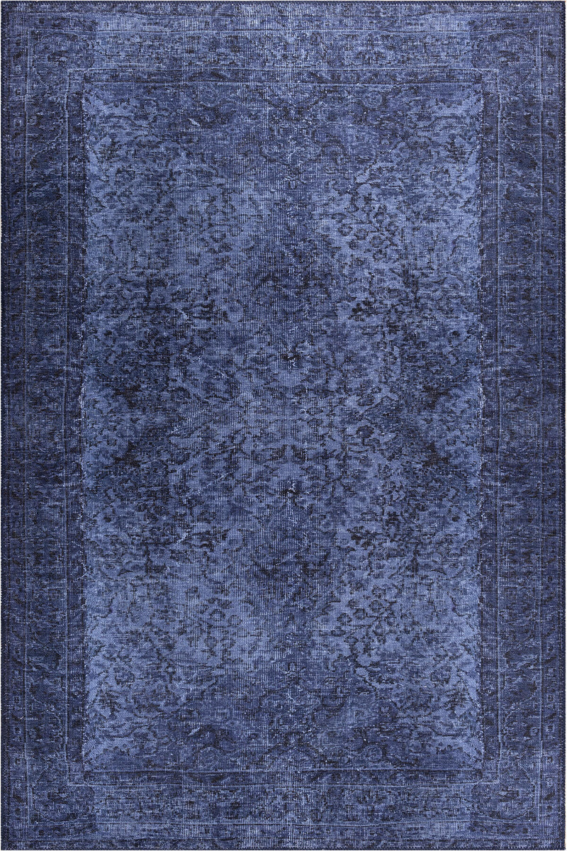Folk Antique Pattern Blue Decorative Rug