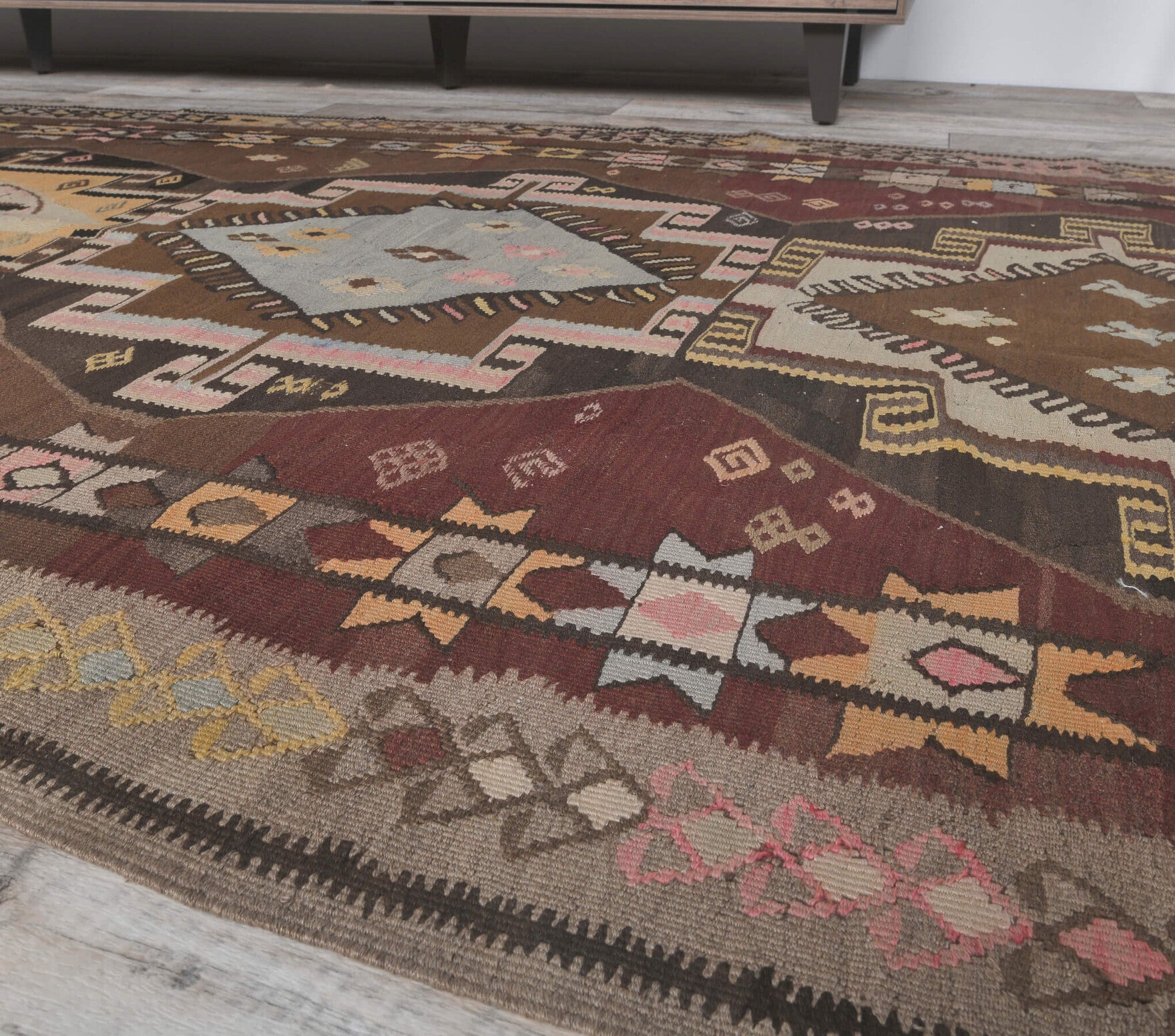 Gracelynn - Wide Runner Vintage Kilim Rug