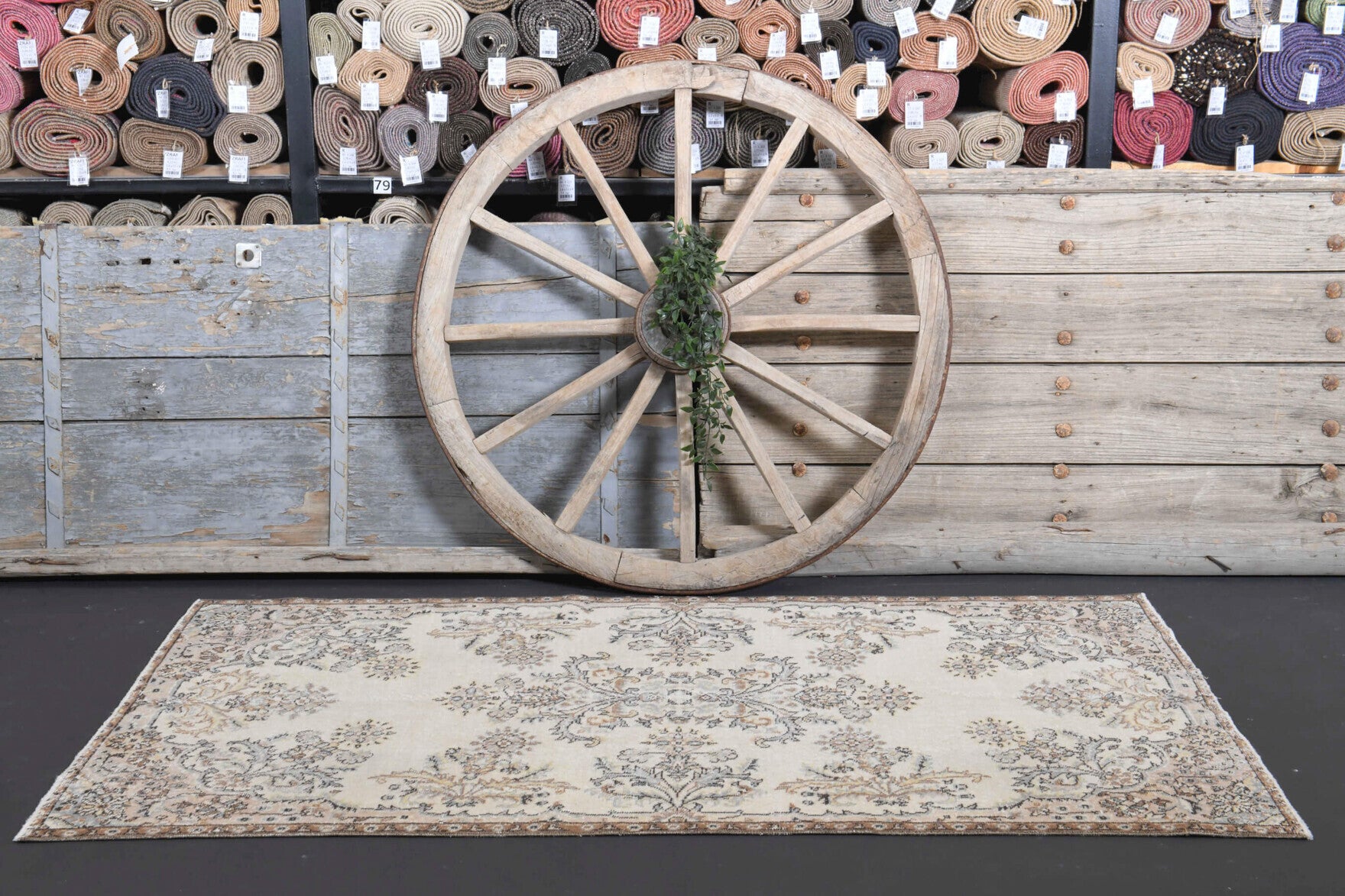 One-of-a-kind 1970s Anatolian vintage area rug in wool, 3'10" x 6'8"