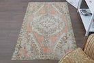 Handmade Vintage Oushak Area Rug
